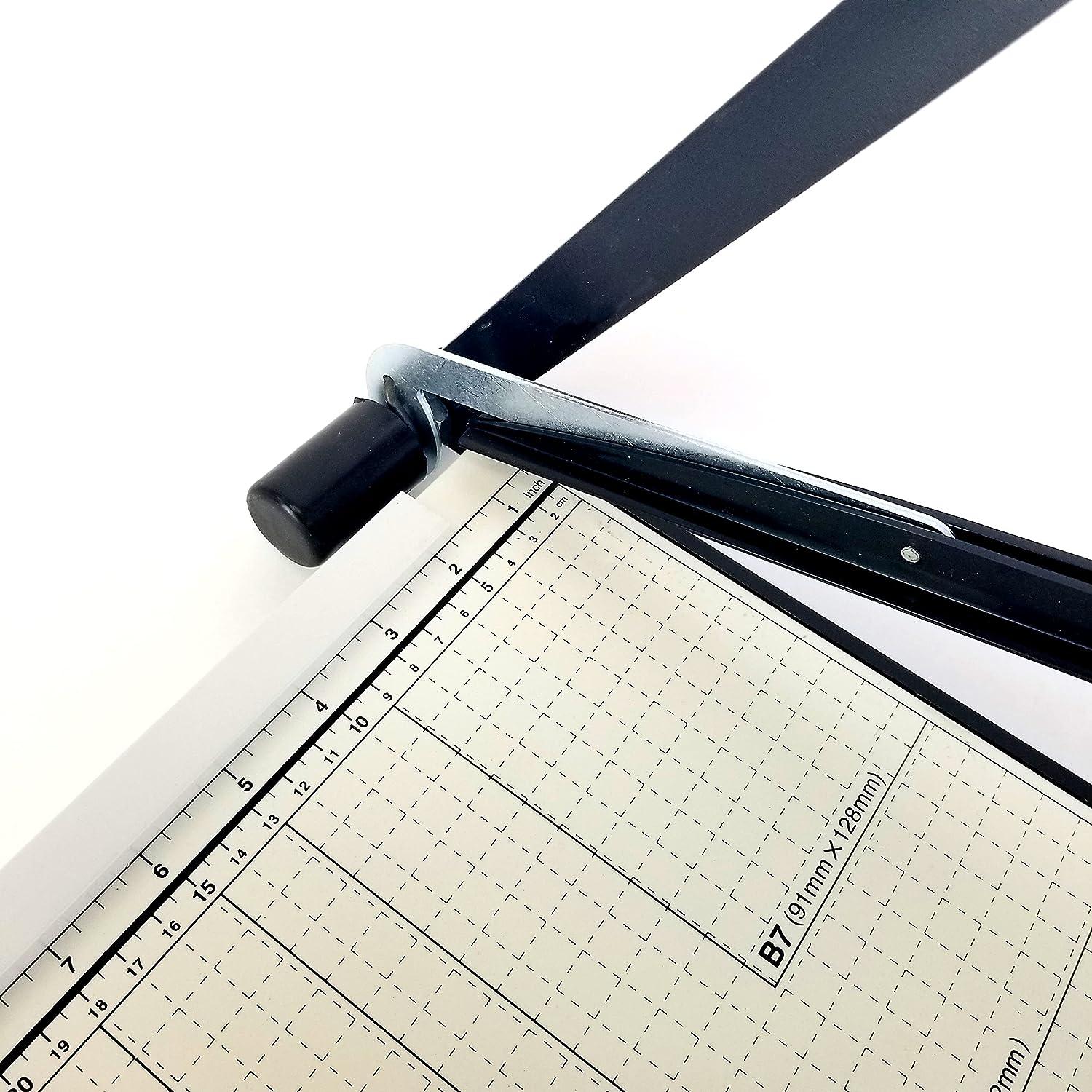 A4 Guillotine Paper Cutter with Metal Base, (12" x 10" inch top), Paper Trimmer with Multi Sheet