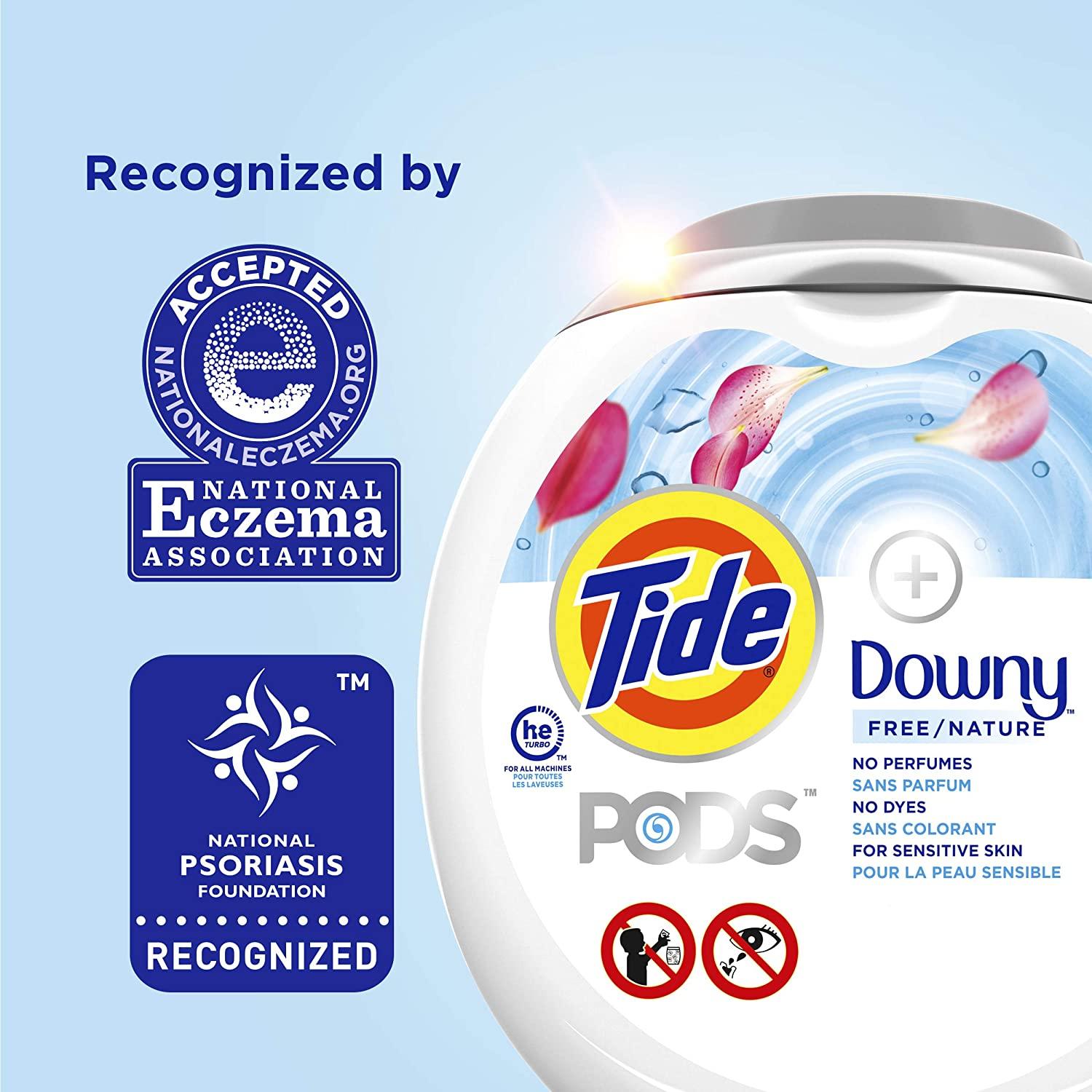 Tide Pods downy Free Liquid Laundry Detergent Pacs 61 Count 61 Count (Pack of 1)