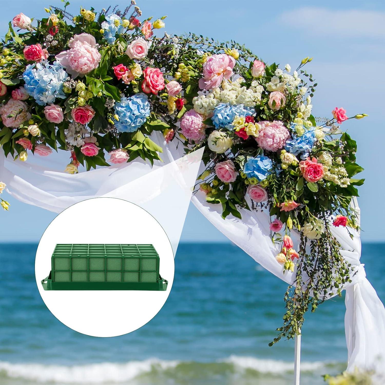Hahood 2 Packs Floral Foam Cage Rectangle Flower Cage Holders with Floral  Foam Floral Arrangement Supplies for Fresh Flowers Home Weeding Decorations  11.8 x 4.3 x 3.1 Inches