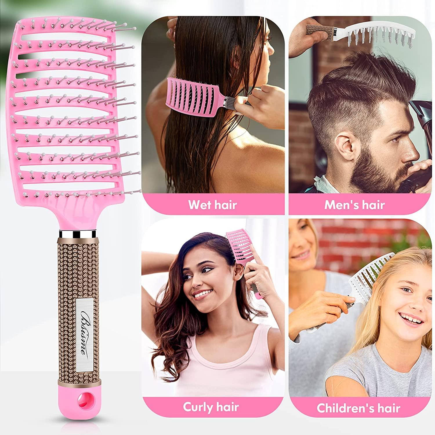 Pink Detangling Hairbrush for Wet and Dry Hair | The Perfect Haircare