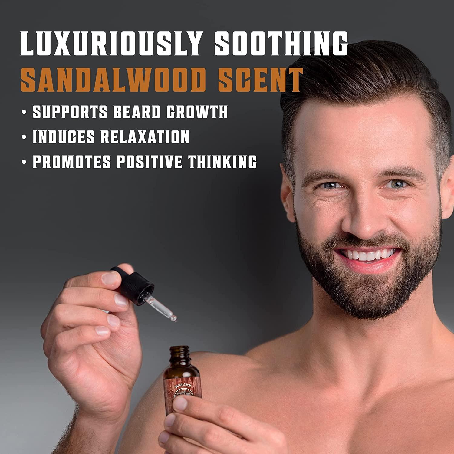 Viking Revolution Sandalwood Beard Oil All Natural Conditioner with