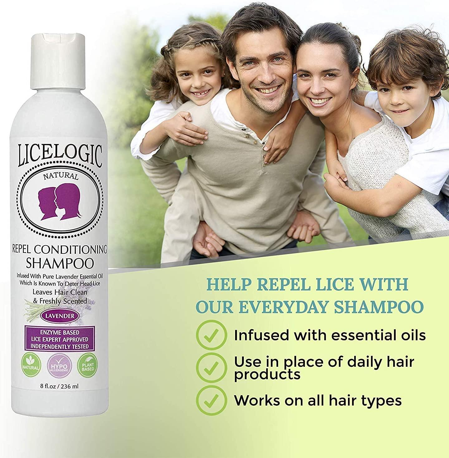 LiceLogic Natural LICEZYME Lice Prevention Shampoo & Conditioner Set