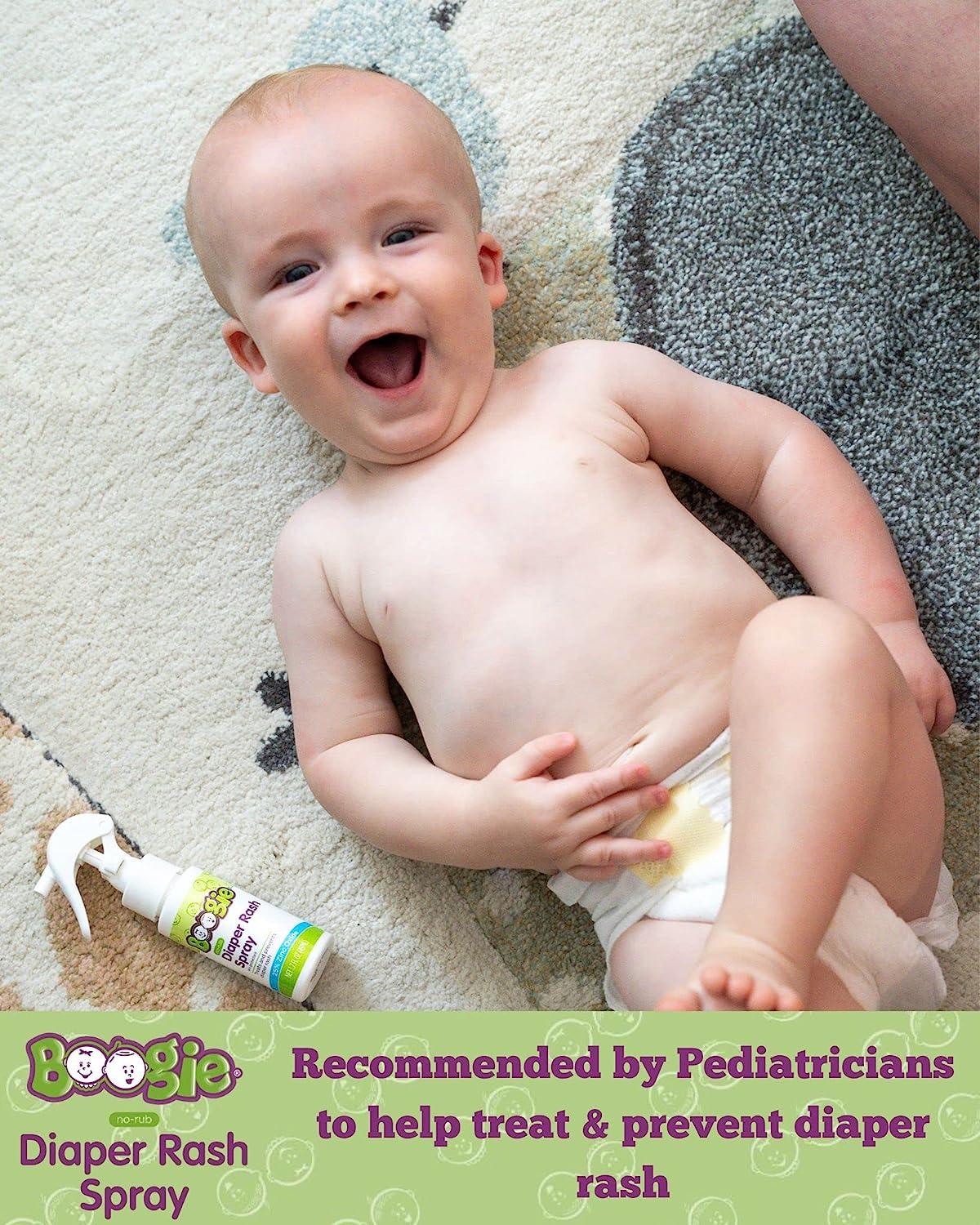 Diaper Rash Cream Spray by Boogie Bottoms, Travel Friendly NoRub Touch