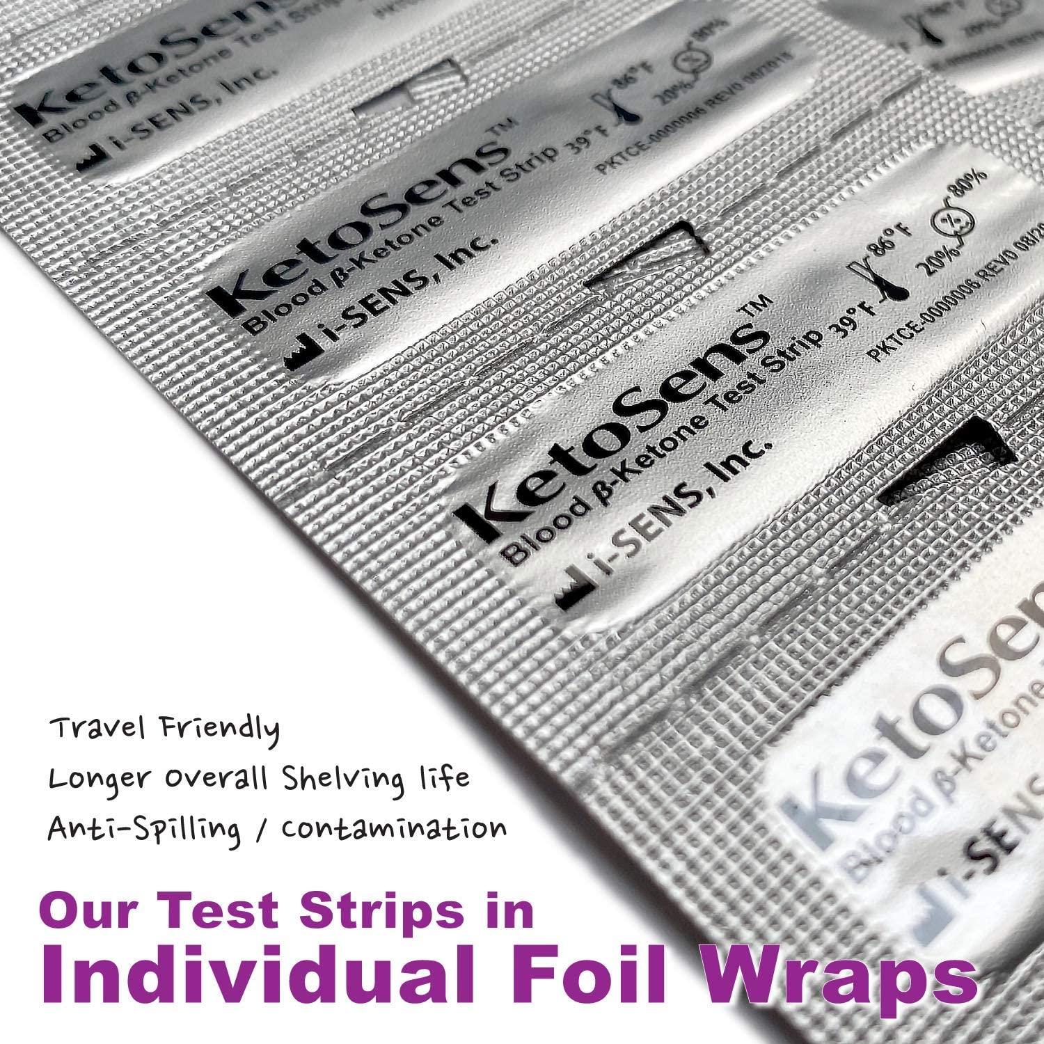 KetoSens Blood Ketone Test Strips and Lancets Ideal for The Keto Diet