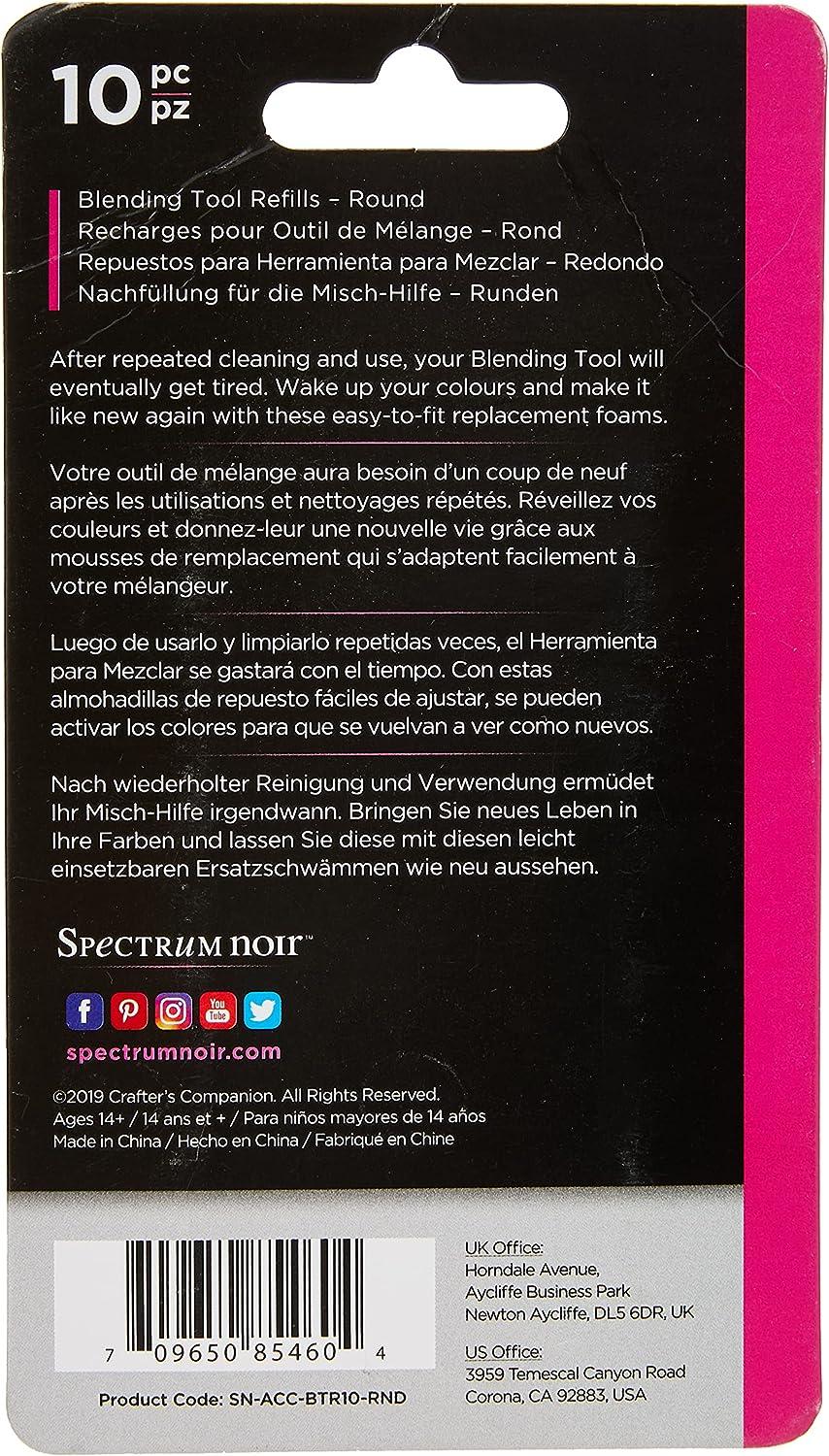 Spectrum Noir Blending Refills - Round 10PC Mixed Media Tool in White ...