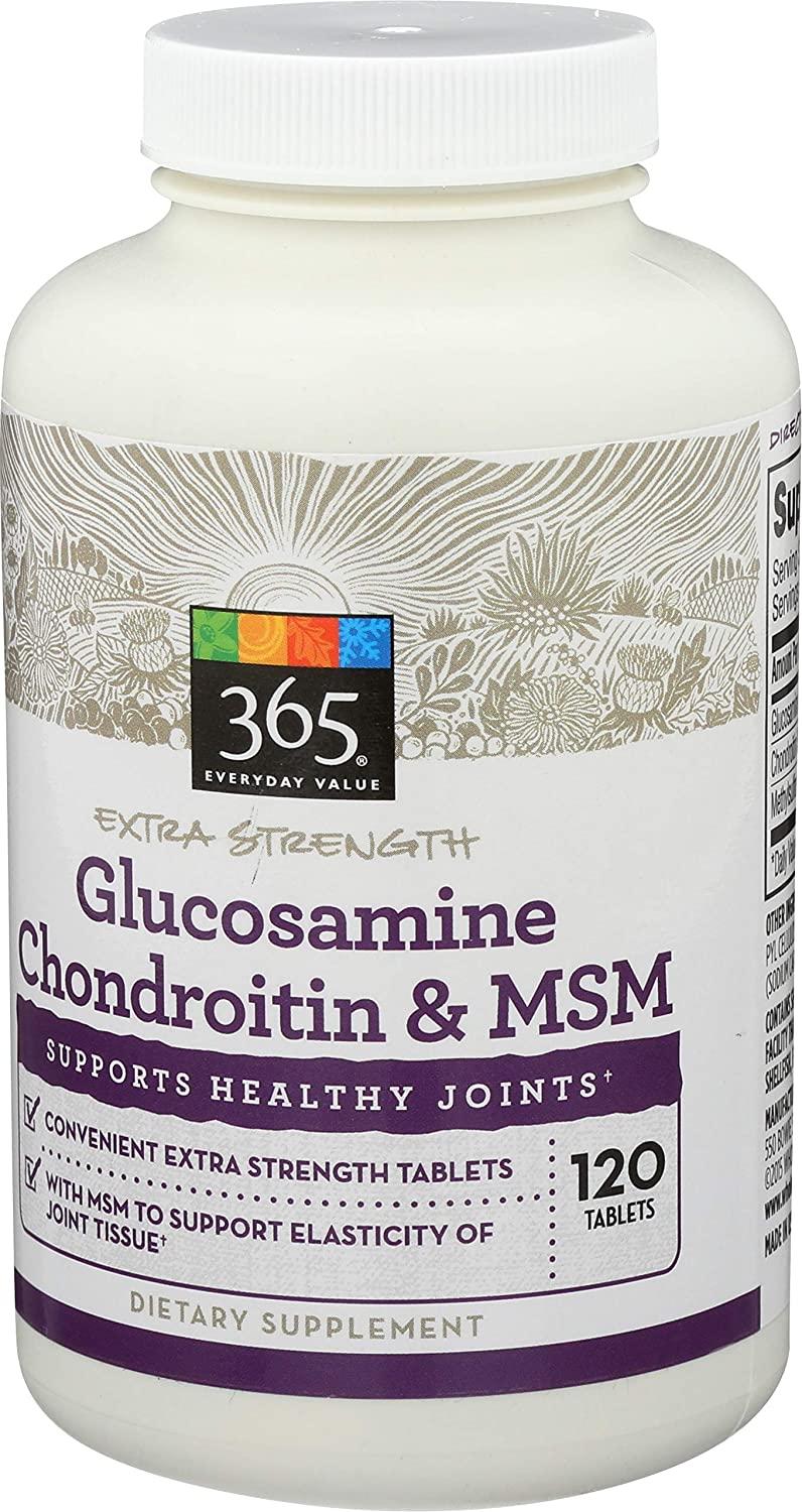 Whole Foods Market 365 Glucosamine Chondroitin X Strength MSM 120 Tablets