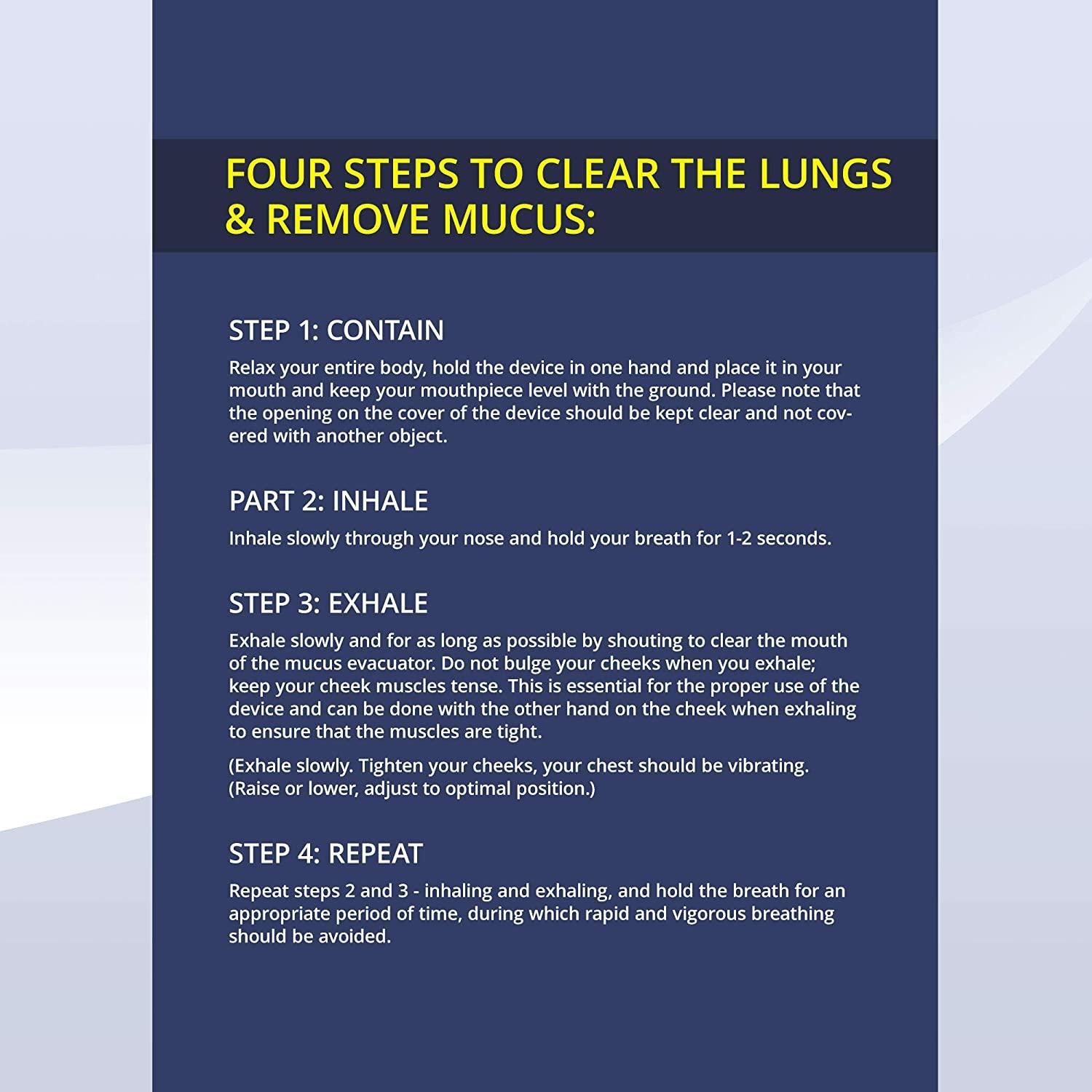 2 Pièces Handheld Breathing Trainers et Mucus Removal Device, Améliore la  Capacité Pulmonaire et La santé Respiratoire, Exerciseur Pulmonaire avec 2  Perles, pour les Poumons, Clear Mucus From Airways : : Hygiène
