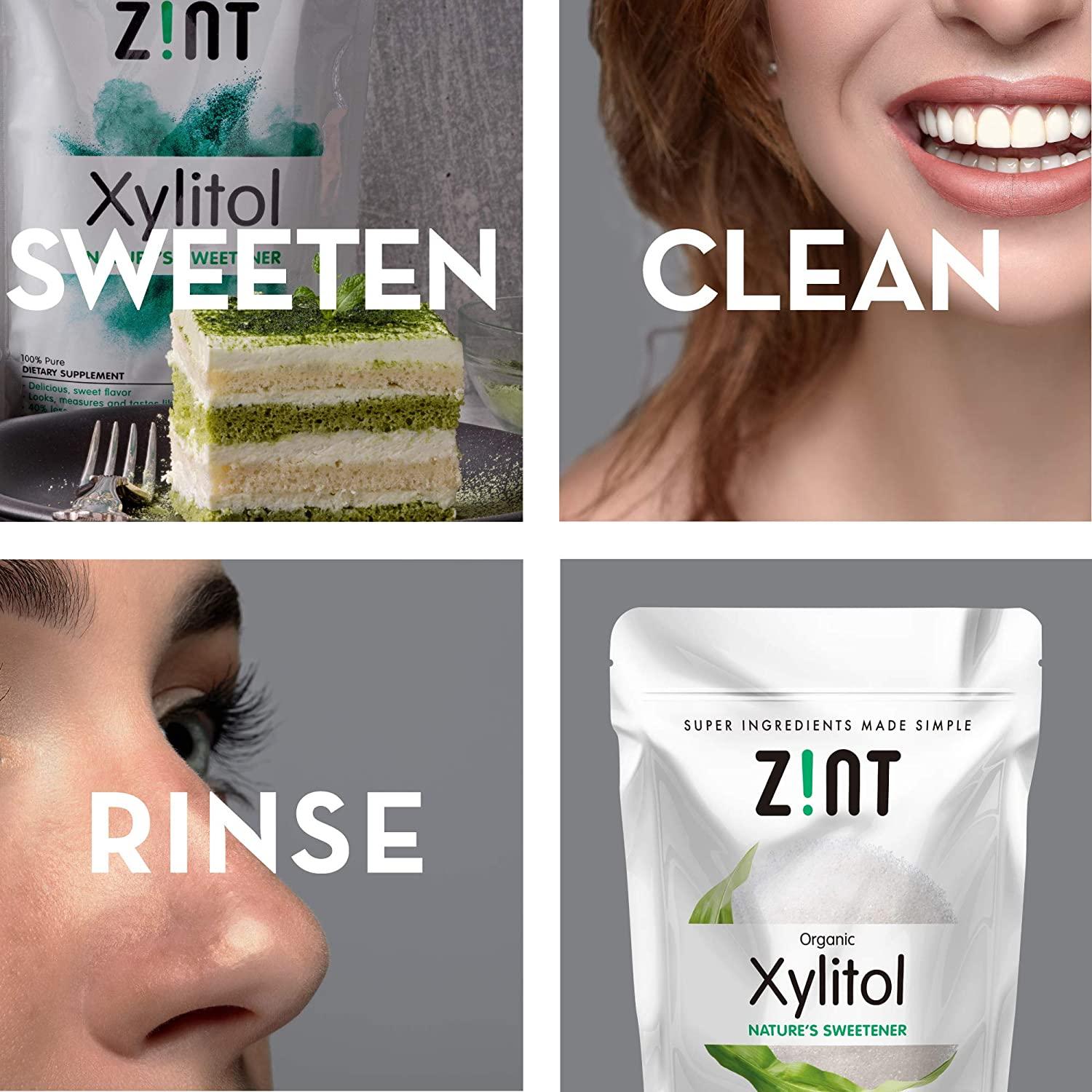 Zint Organic Xylitol Sweetener (5 lbs) USDA Certified Natural Sugar Free Substitute, Non GMO