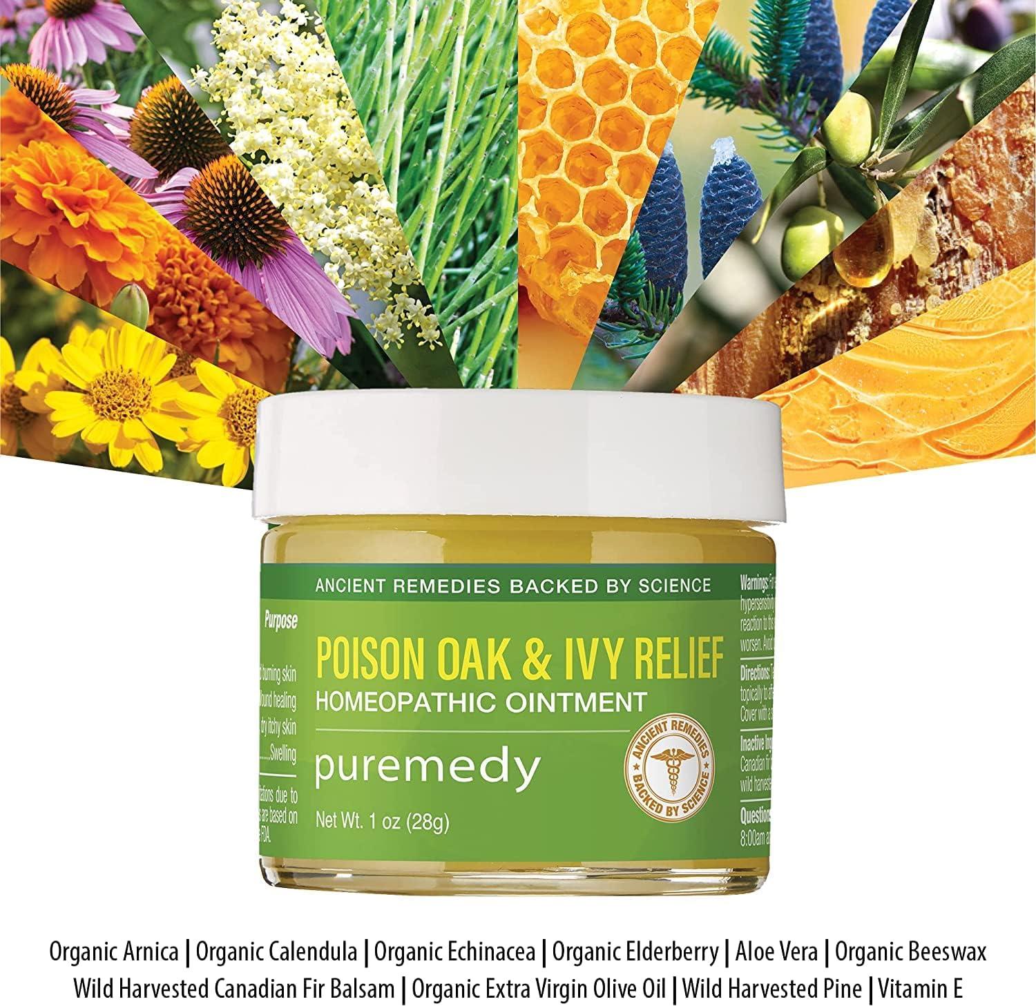 Puremedy Poison Oak & Ivy Relief Treatment Homeopathic Salve Remedy