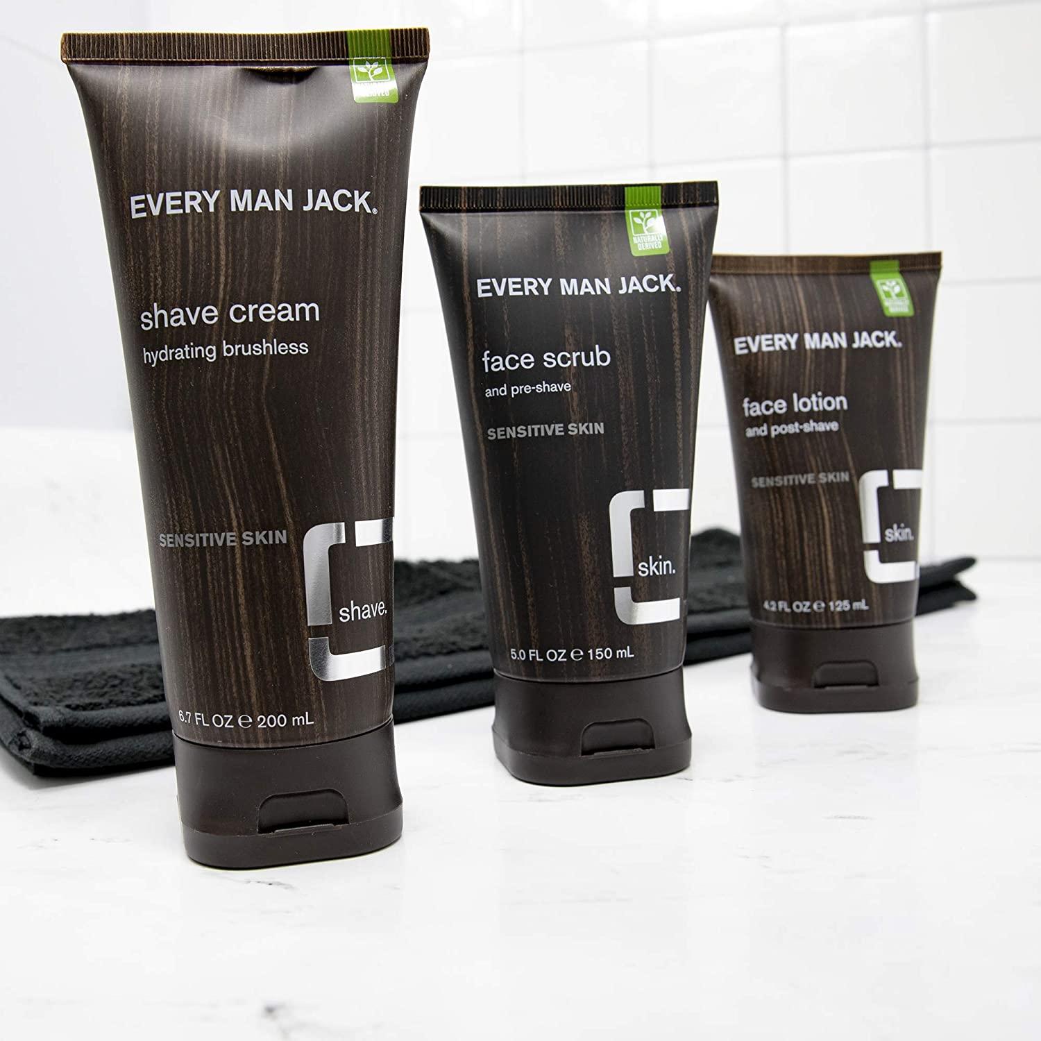 Every Man Jack Shave Cream for Sensitive Skin FragranceFree 6.7 Oz
