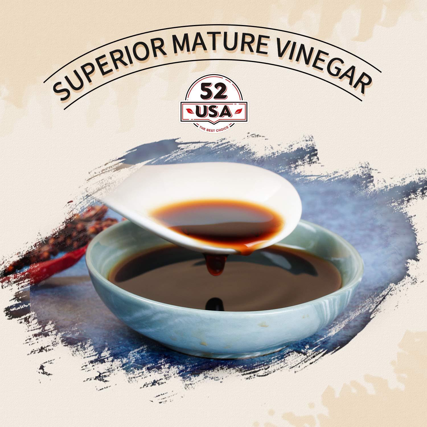 52USA Chinese Black Vinegar, 3 Years Mature Aged Black Rice Vinegar