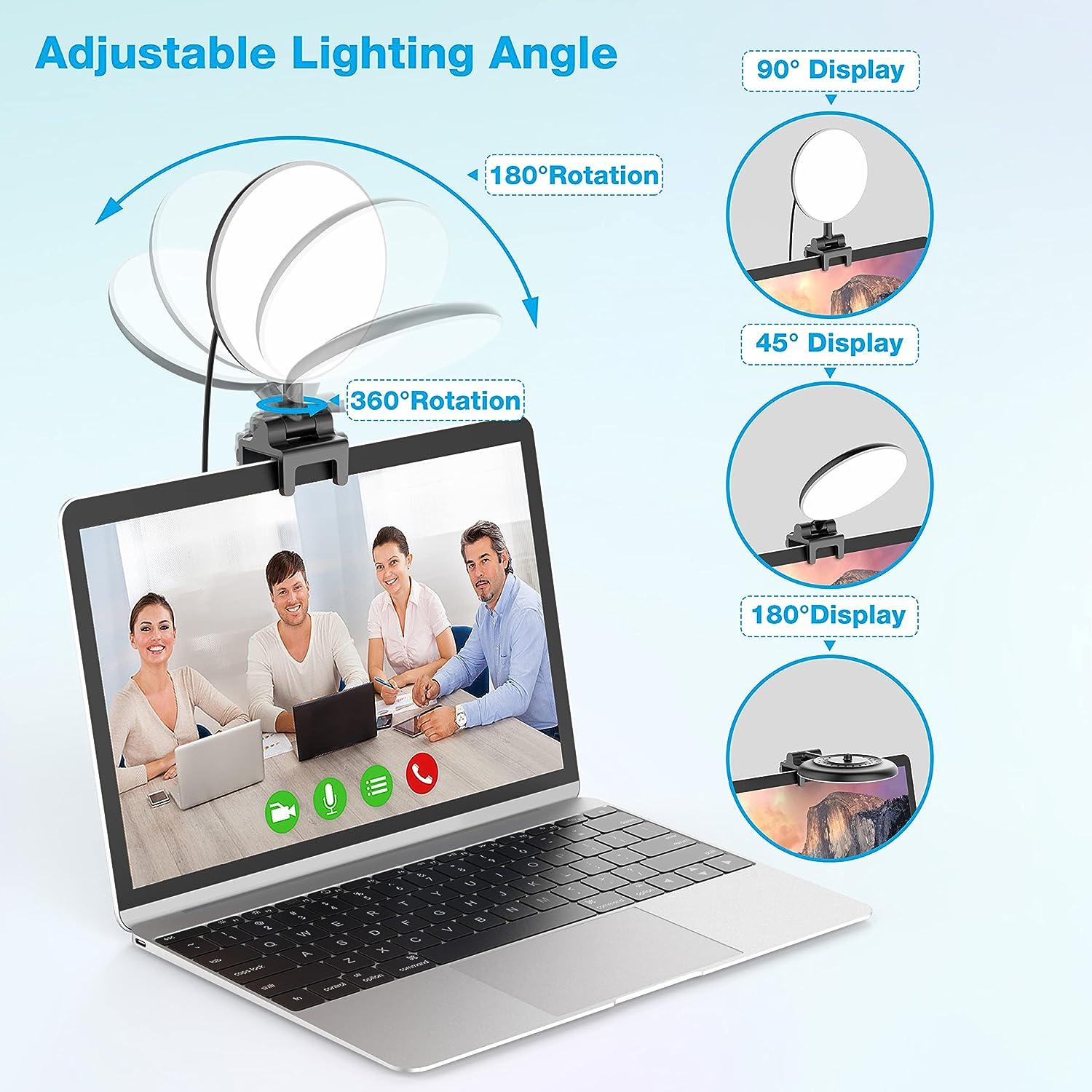 Mini 4 pollici LED Ring Light Clip-on Laptop videoconferenza