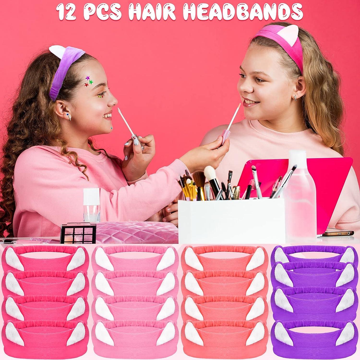 Spa Party Favors for Girls Multiple Spa Party Supplies with Gift Bags Nail  File Toe Separator Bow Hair Scrunchies Colorful Hair Braids Clips Eye Mask  Nail Stickers for Girl Kids Birthday Party