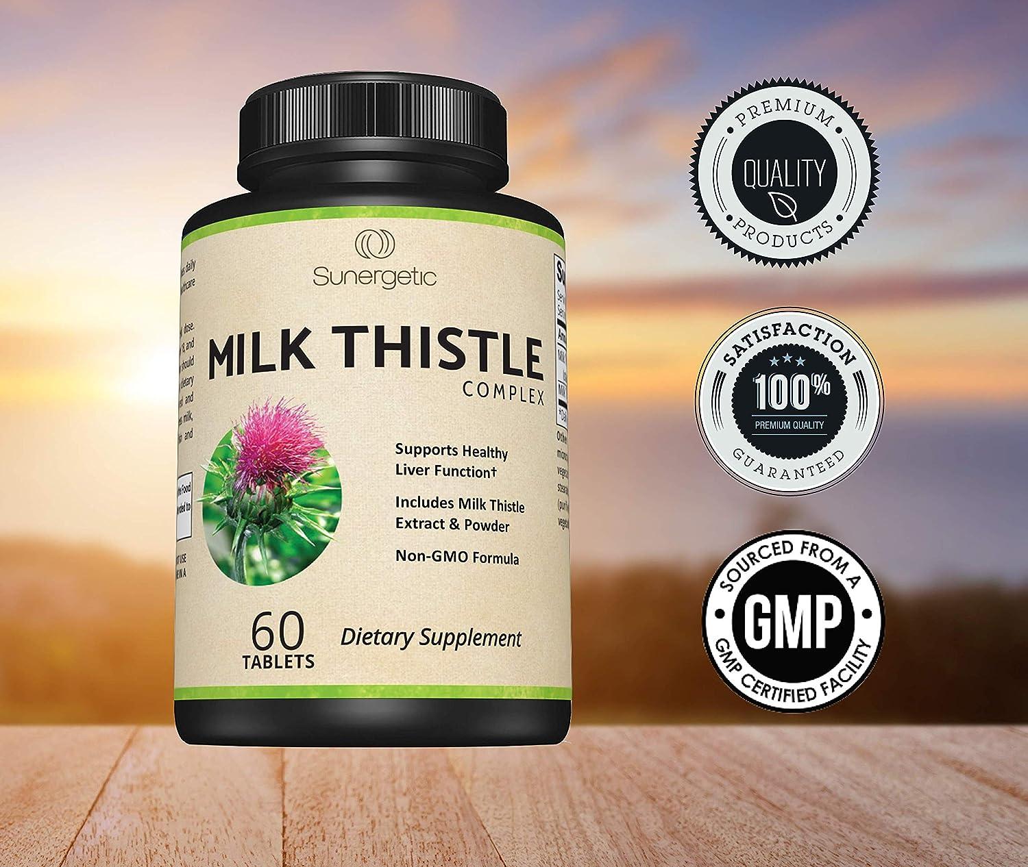 Premium Milk Thistle Complex Supports Healthy Liver Function Detox