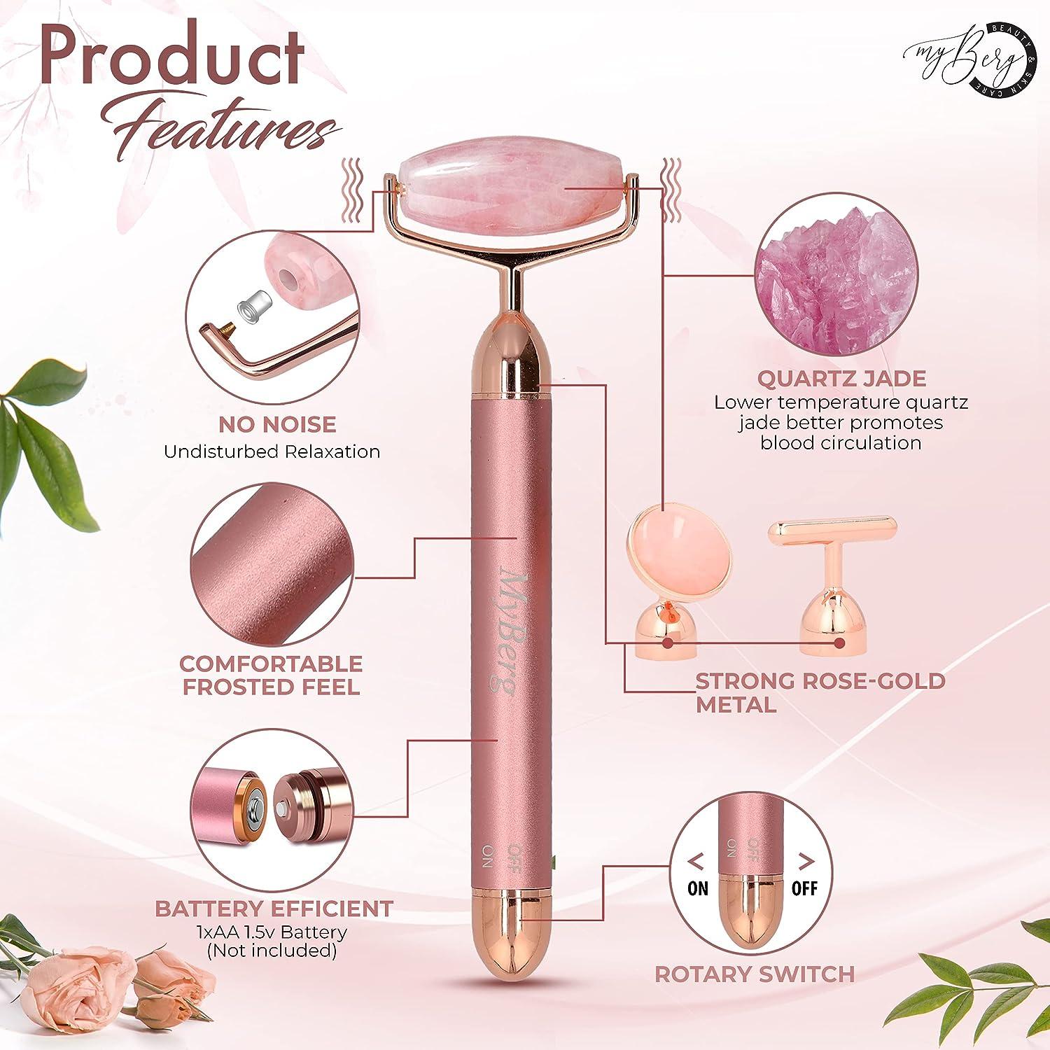 rose quartz vibrating facial massager battery Amazon.com: Plum Beauty Rose Quartz Face Massager Tool, Electric Face  Roller and Vibrating Facial Massager for Toning, Lifting, Skincare – Facial  Roller Vibration Tool for Daily Beauty Routine : Beauty & Personal main image 0