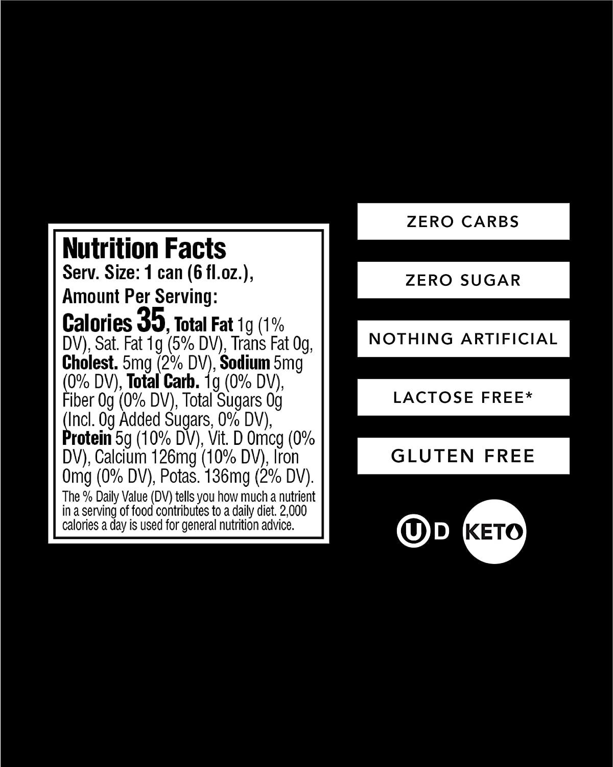 Super Coffee Espresso Keto Coffee Cans Variety Pack 0g Sugar, 5g