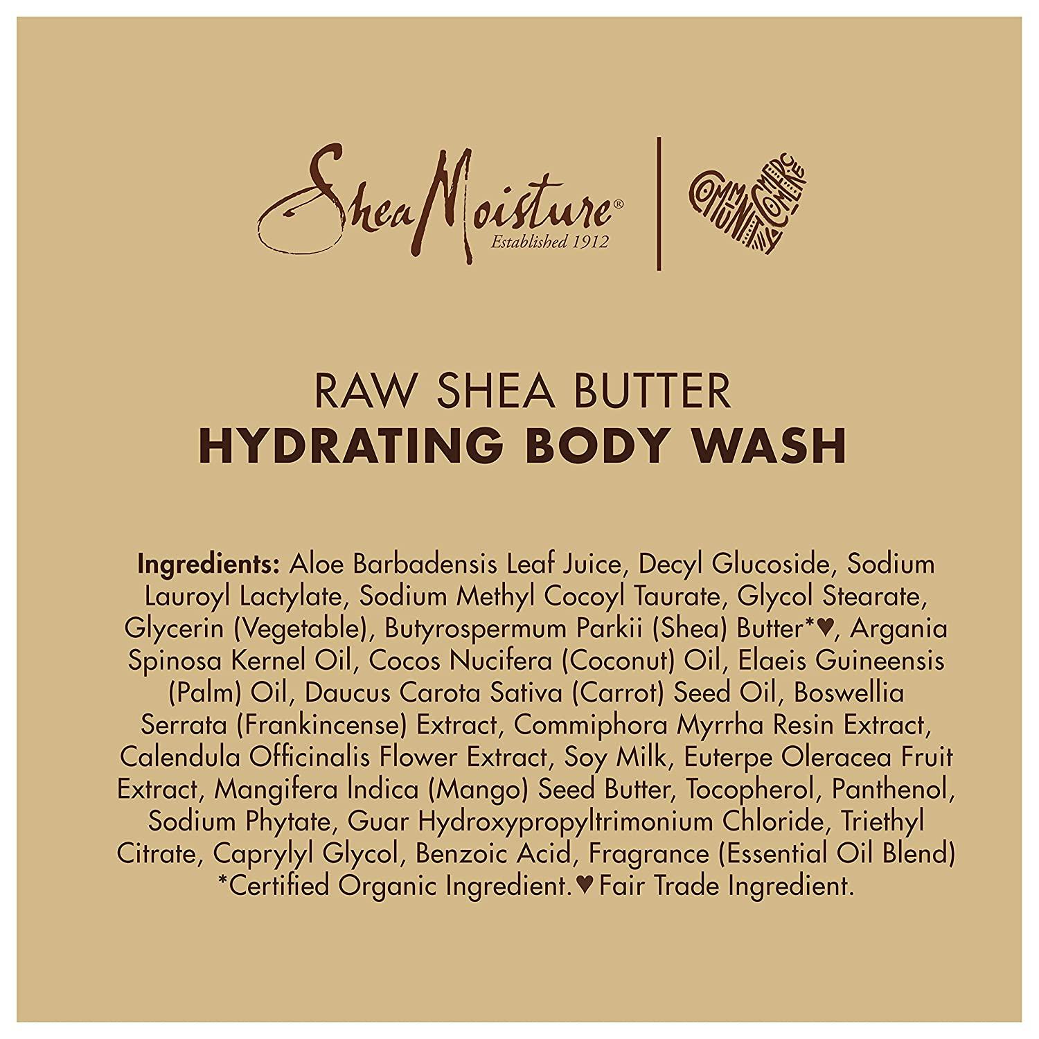 Sheamoisture Hydrating Body Wash for Dry Skin Raw Shea Butter to