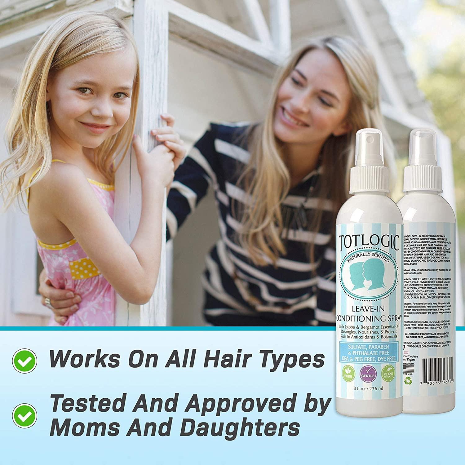 TotLogic Kids Detangler Hair Spray and Toddler Leave In Conditioner