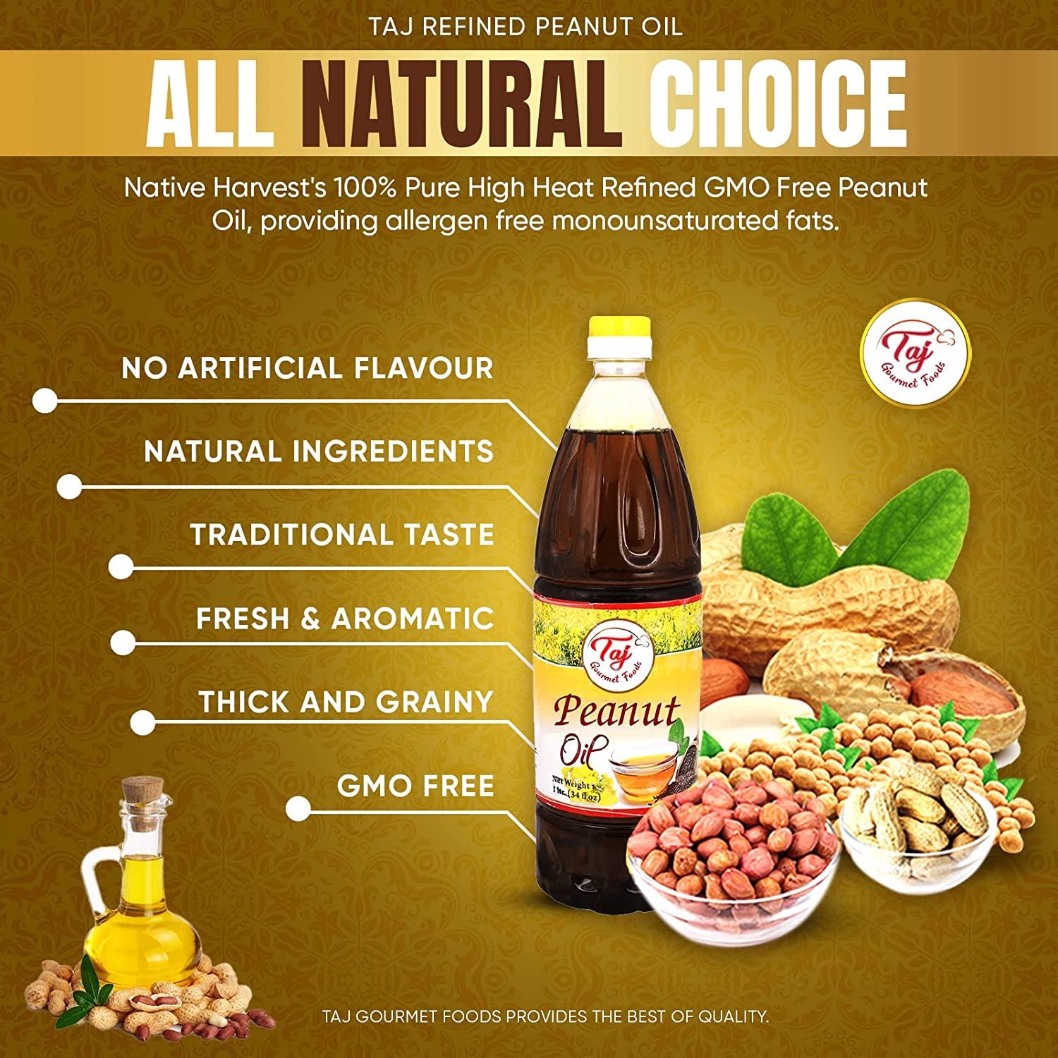 TAJ Refined Peanut Oil, 1L