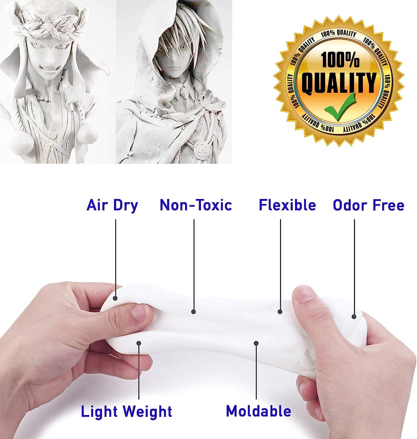 3.3 lbs Moldable Cosplay Foam Clay (White) – High Density and Hiqh Quality  for Intricate Designs | Air Dries to Perfection for Cutting with a Knife or
