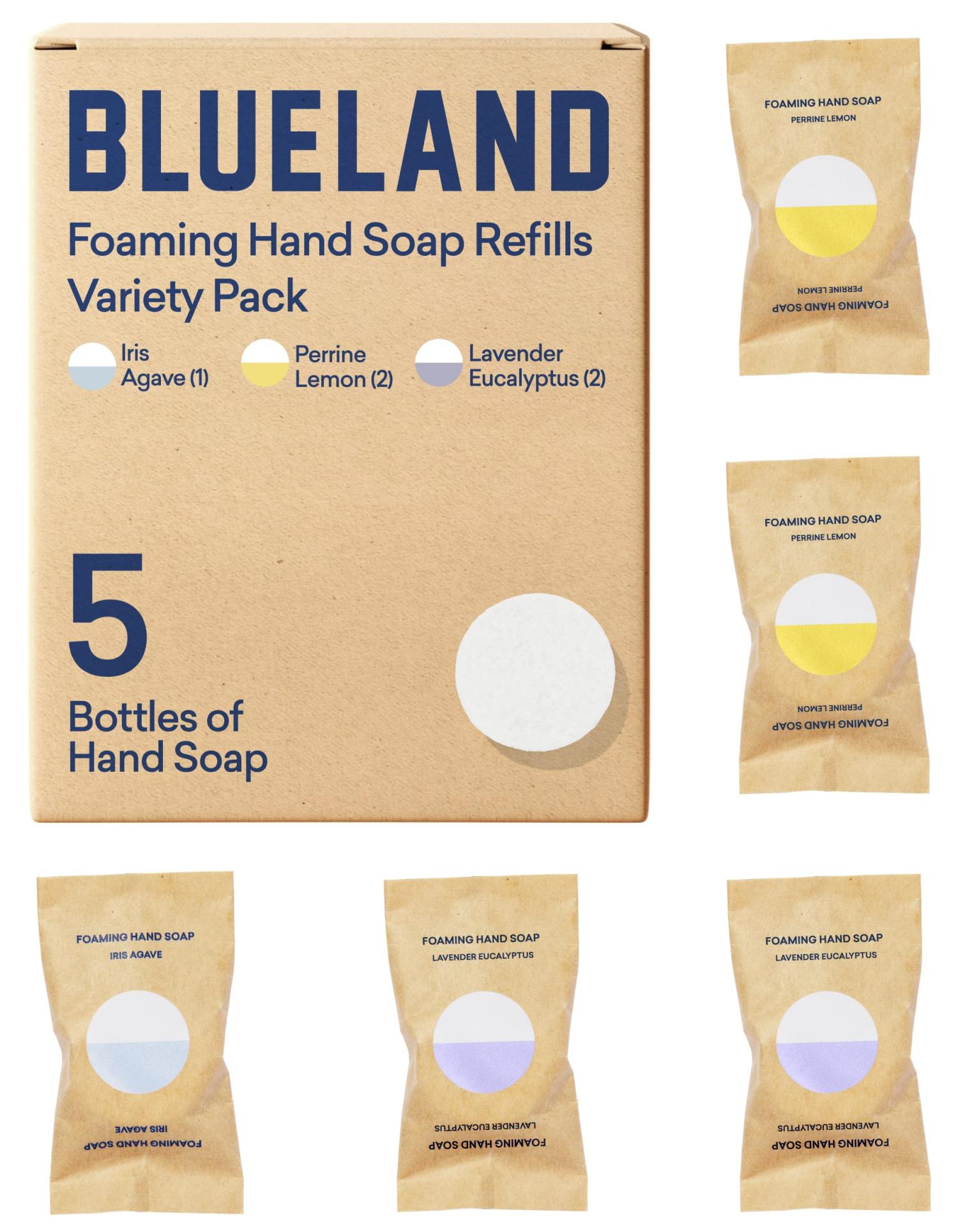 BLUELAND Foaming Hand Soap Tablet Refills 5 Pack EcoFriendly