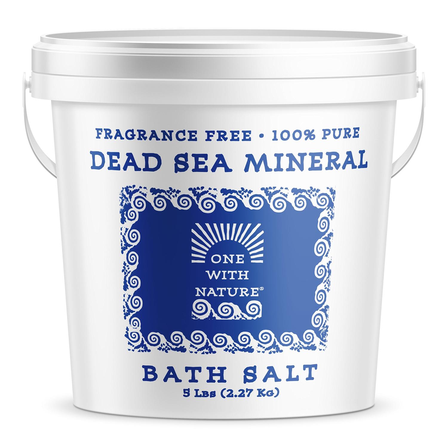Dead Sea Mineral Bath Salt 5 LB - Fragrance Free, 100% Pure for Acne ...