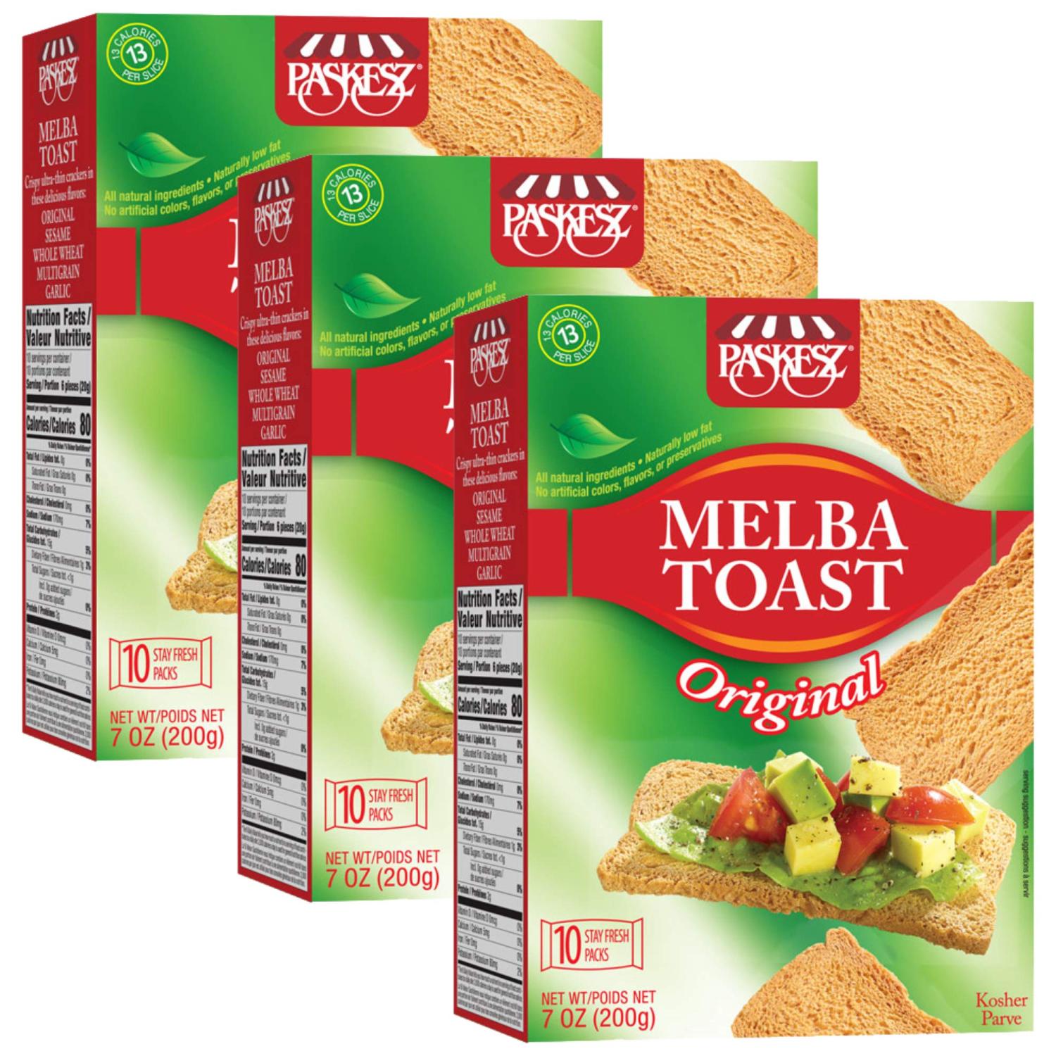 Melba Toast Flatbread Crackers Original Natural Thin and Crispy