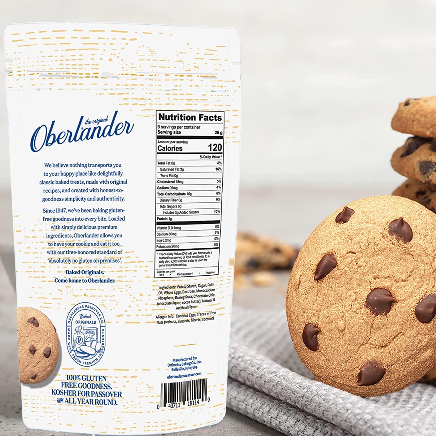 Oberlander Gluten Free Kosher for Passover Chocolate Chip Cookie