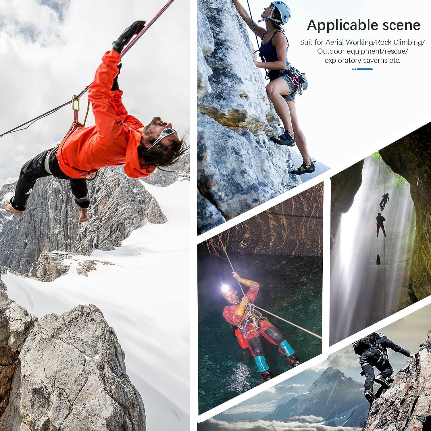 CAMNAL Zipline Trolley Kit with 25kN Carabiner Dual Speed Trolley for Rock Climbing & Rescue