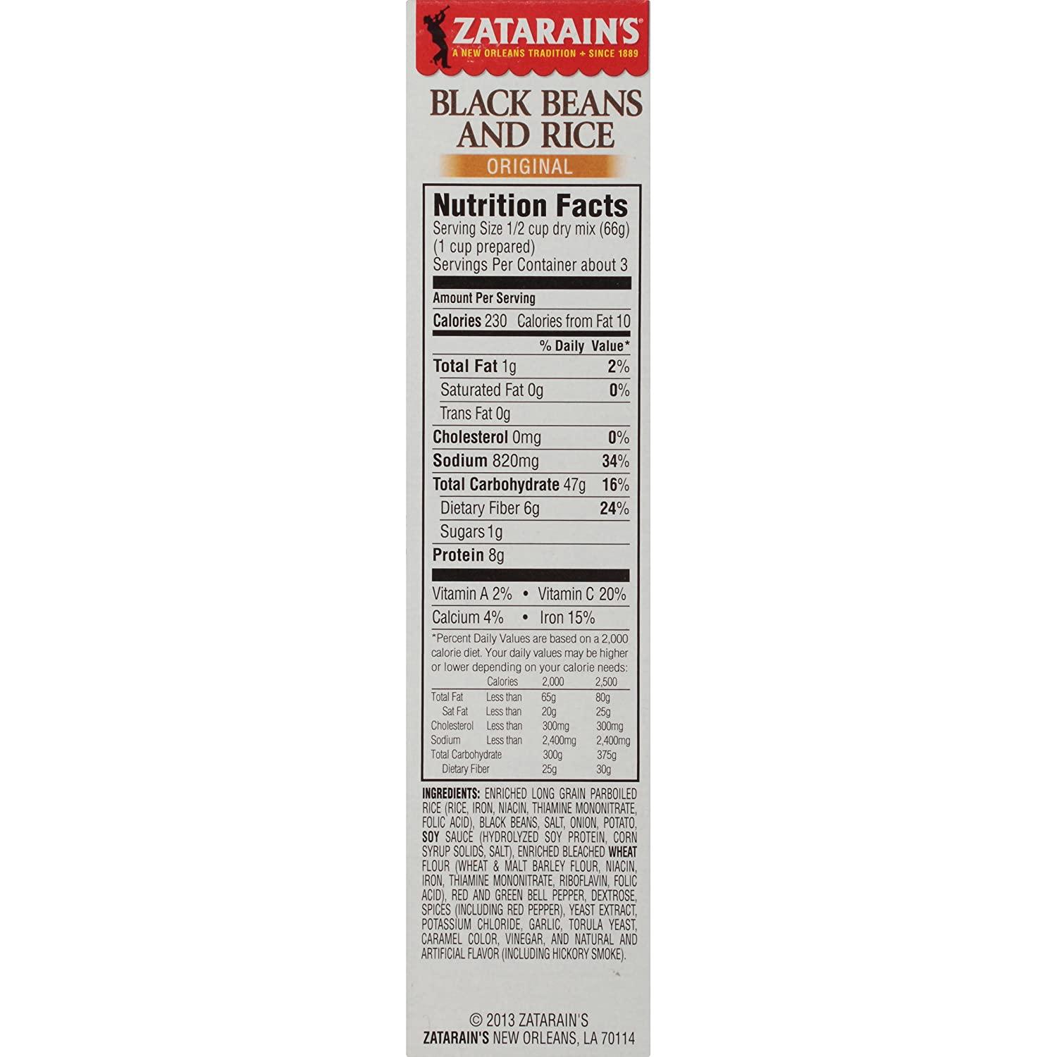 Zatarain's Black Beans & Rice, 7 oz (Pack of 12)