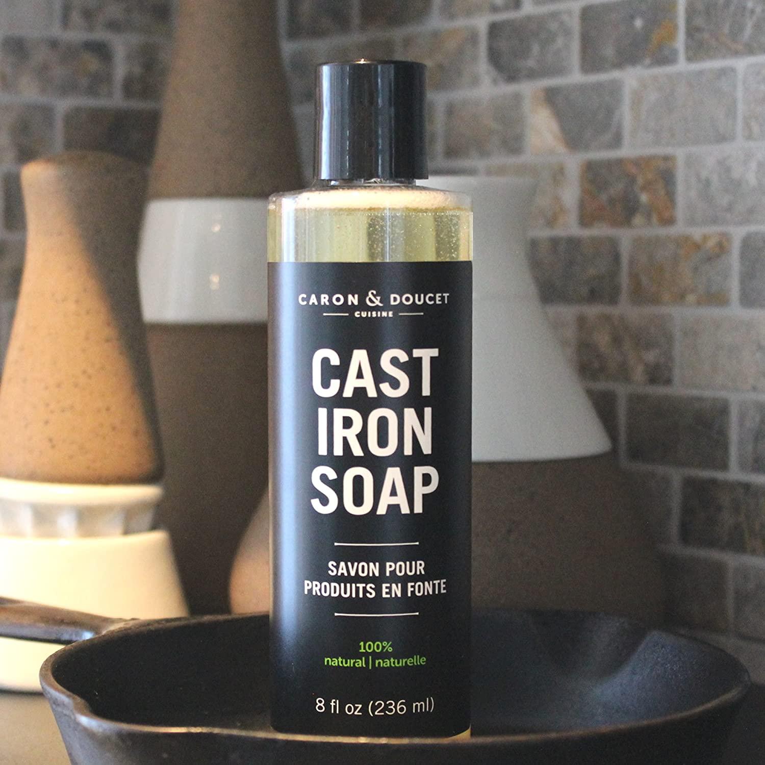 CARON & DOUCET - Ultimate Cast Iron Set: Seasoning Oil, Cleaning Soap &  Restorin
