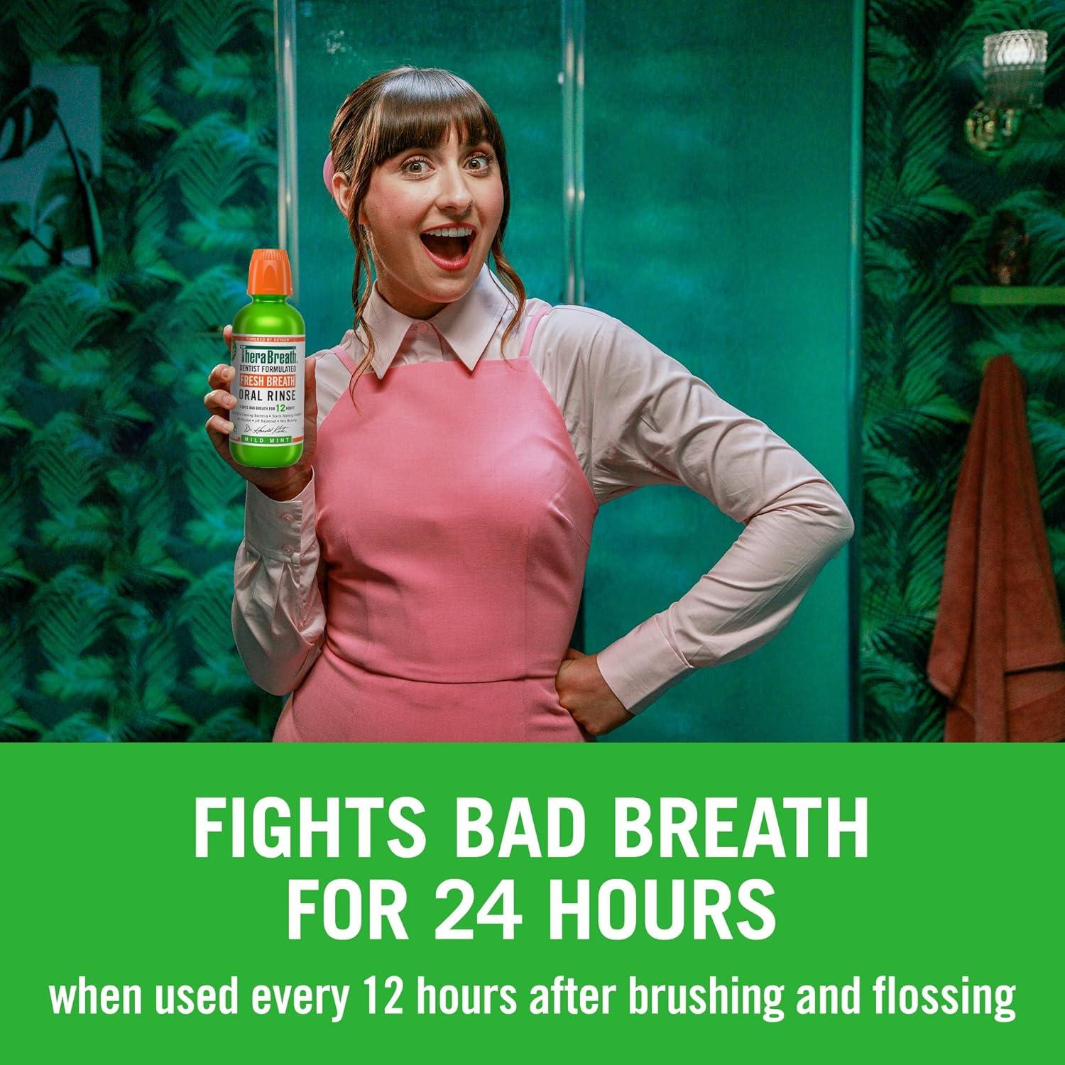 TheraBreath Oral Rinse Mild Mint 16oz - Fresh Breath Dentist