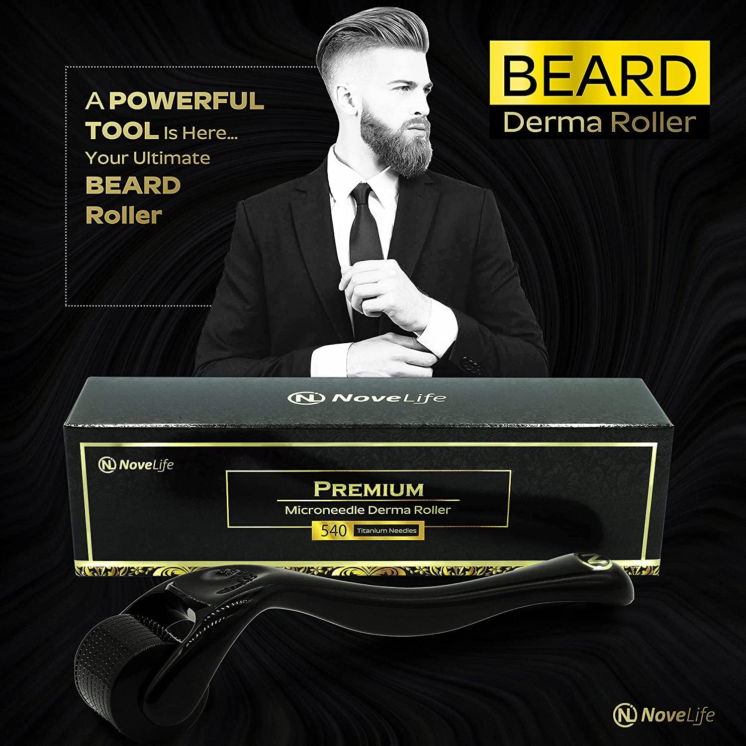 NoveLife 0.3mm Microneedle Derma Roller Kit for Face, Body, Hair