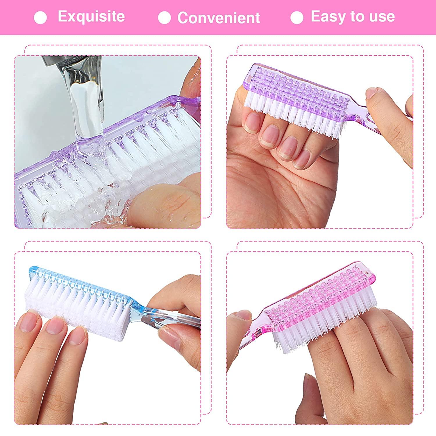 15 Pieces Nail Brush for Cleaning Fingernails Nail Scrub Manicure Brush Handle Grip Cleaning