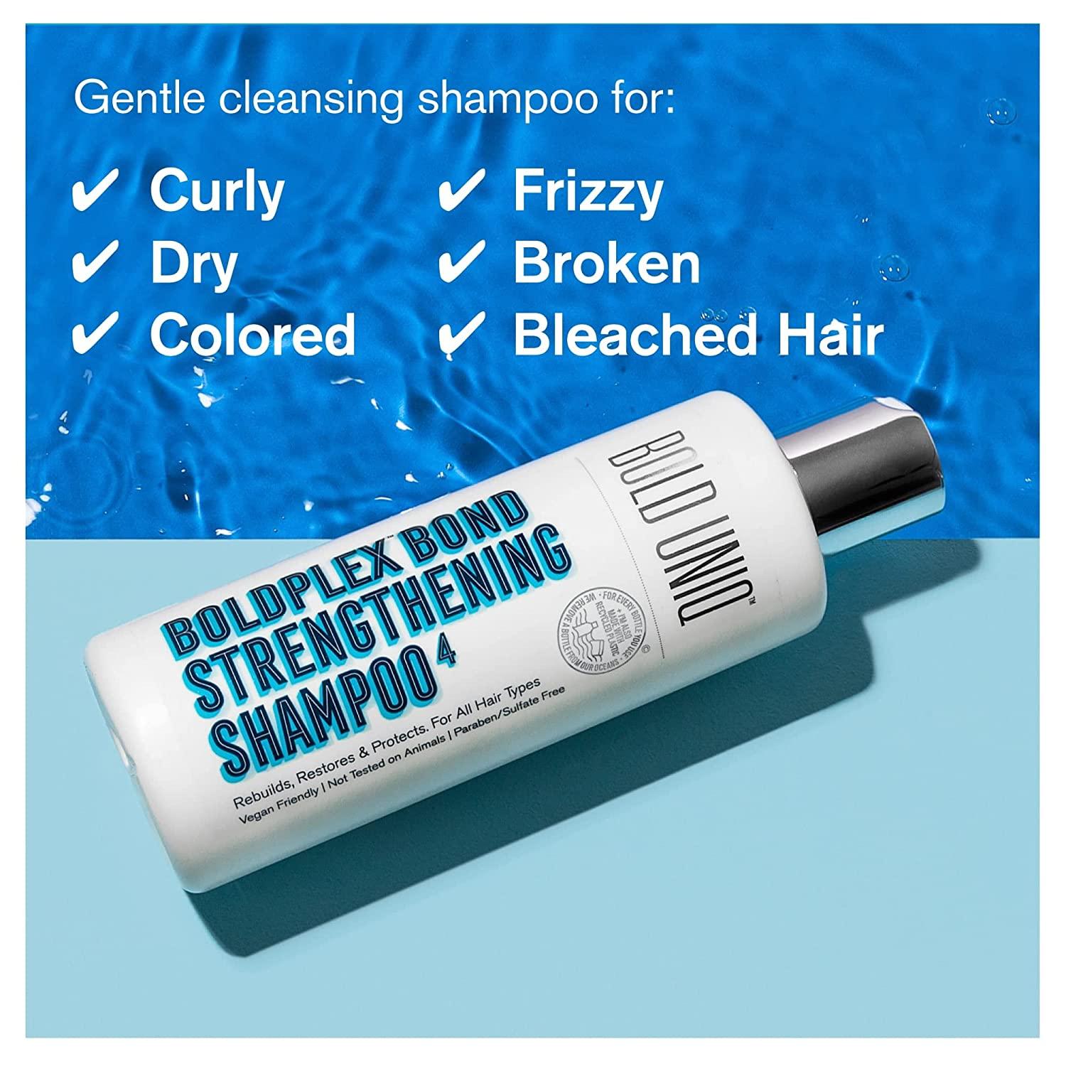 BoldPlex 4 Bond Strengthening Protein Shampoo for Dry Damaged hair Hydrating Formula for Curly