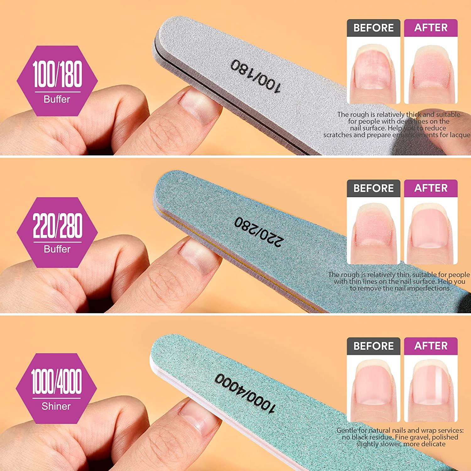 NAILWIND Professional Nail Buffer and Nail File Buffers for Women Girls,  Emery Boards, Manicure Tools Nail Buffer Block for Home and Salon Use (4  Way Nail File, 3 Pcs) : Amazon.in: Beauty