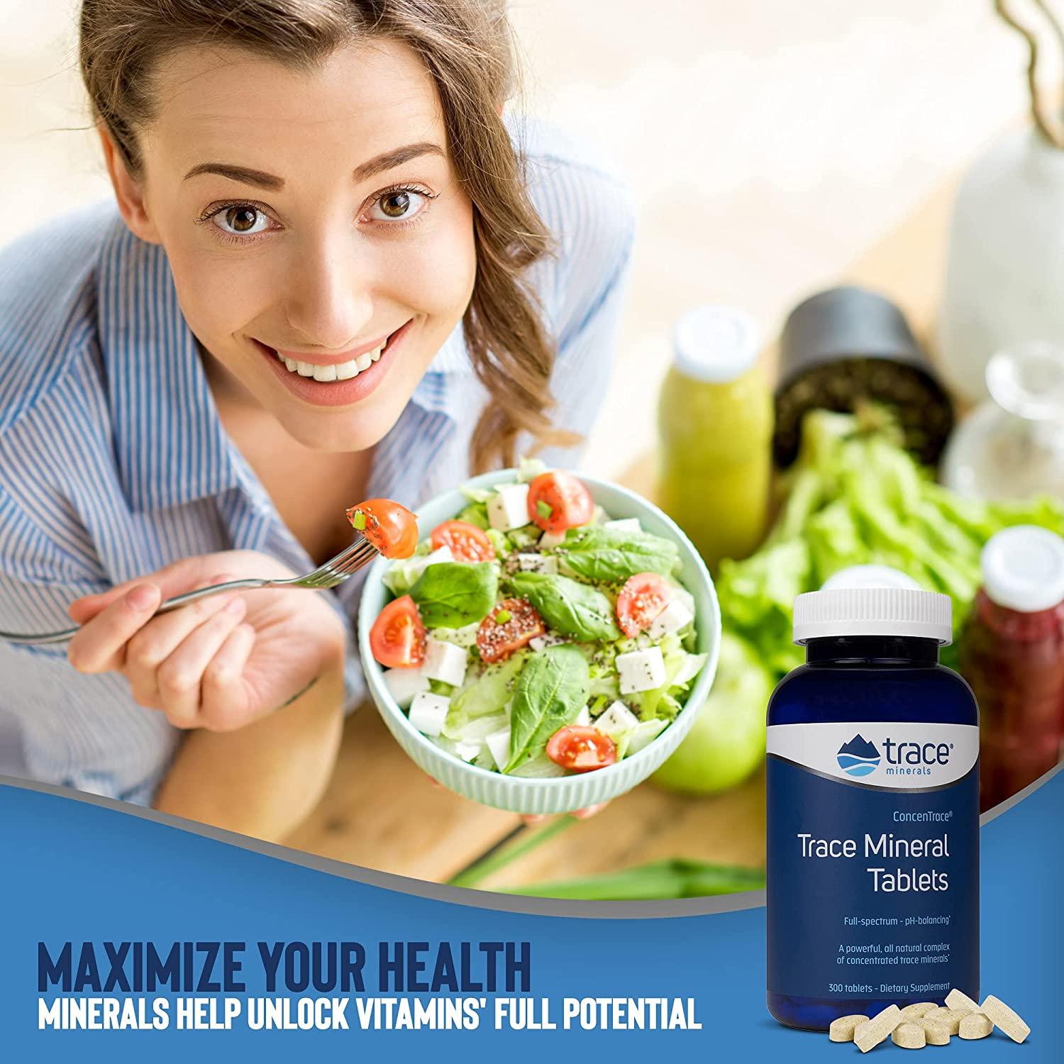 ConcenTrace Trace Mineral Tablets 300 Tab pH Buffer, Magnesium, Ionic