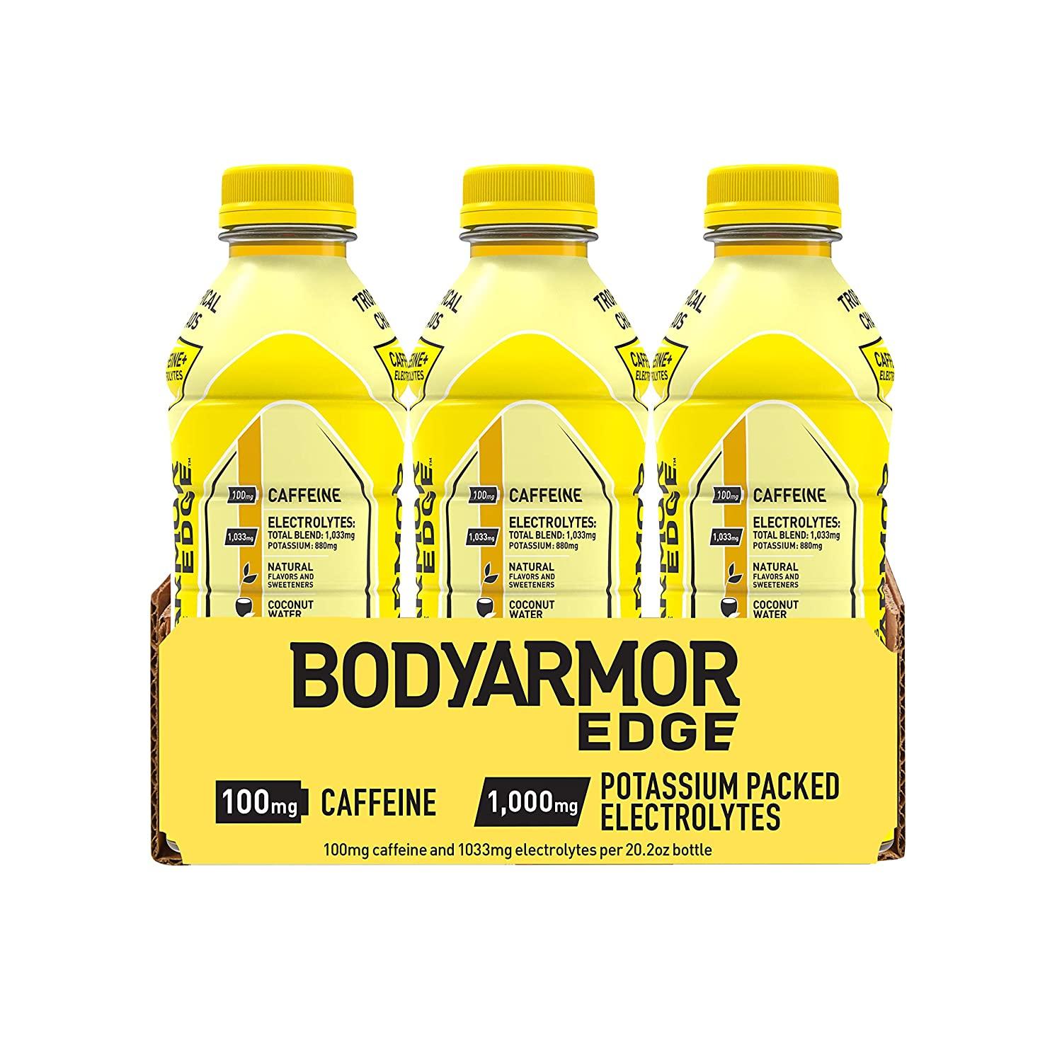 BODYARMOR EDGE Sports Drink with Caffeine, Tropical Chaos, Potassium