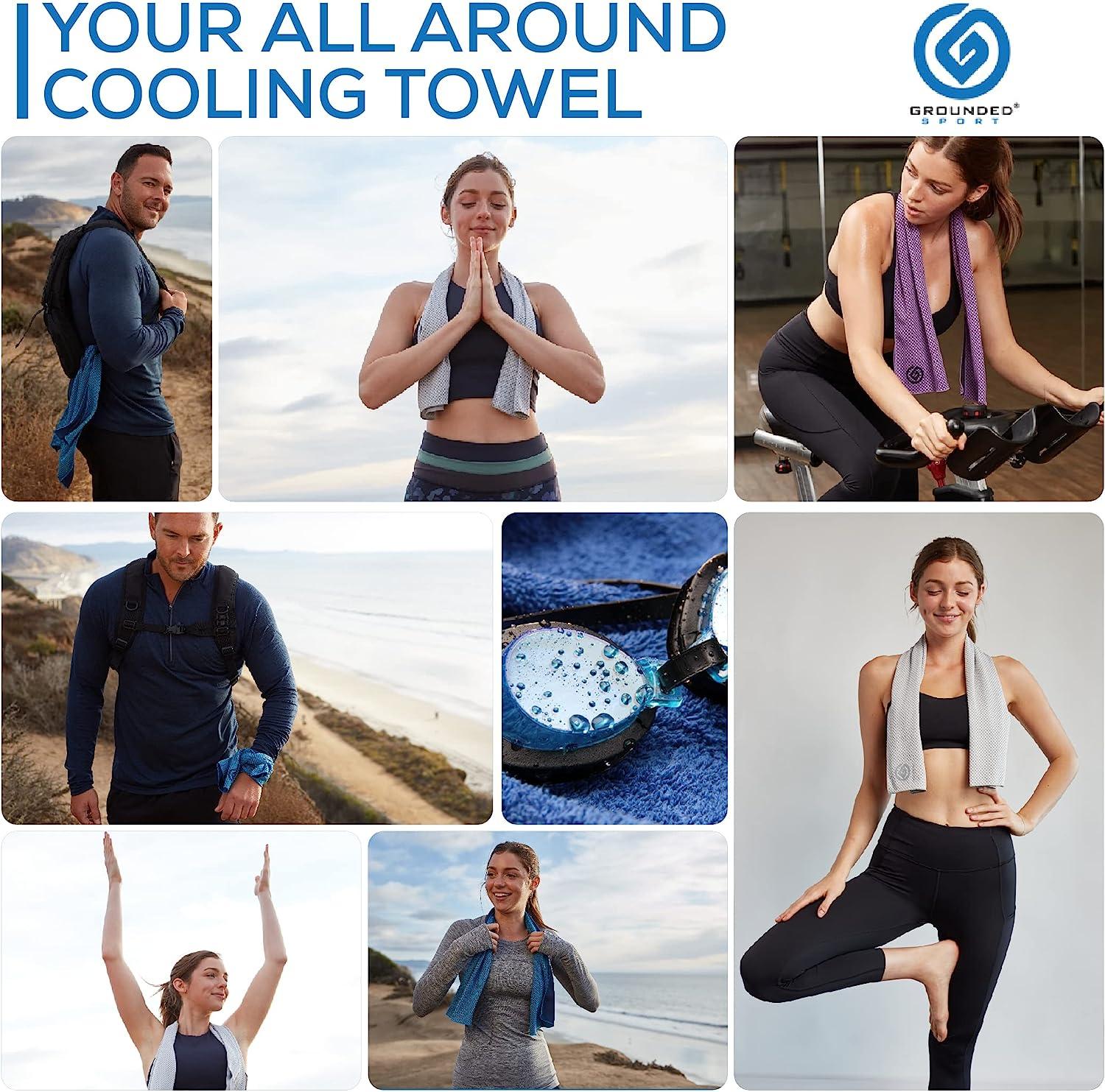 Cooling Towels 3 Pack - Lightweight Microfiber Towel for Gym, Workout, Sport  & Sweat - Quick Dry Towel for Body, Neck & Face During Work, Travel,  Camping, Swimming, Beach, Hot Weather for