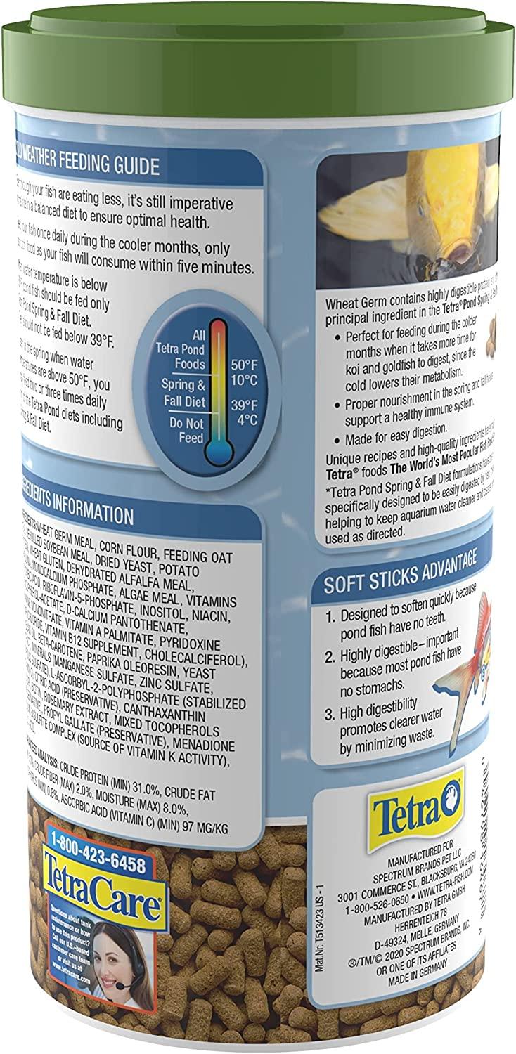 TetraPond Spring and Fall Diet Floating Pond Sticks Fish Food