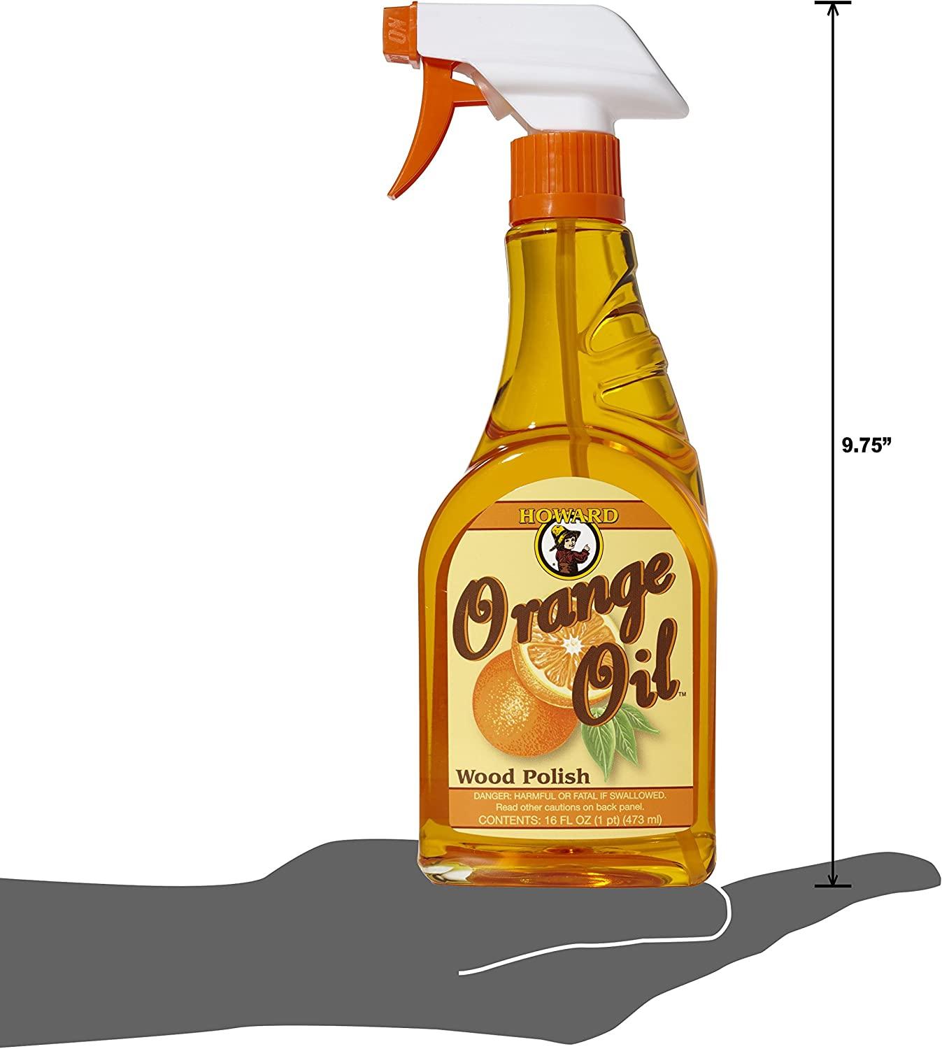 Howard Products ORS016 Orange Oil Wood Polish, 16 oz