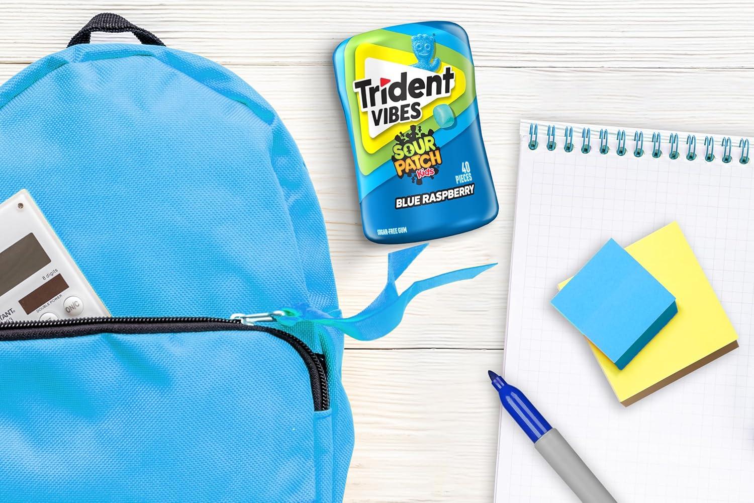 Trident - Vibes Sour Patch Kids Blue Raspberry Chewing Gum - 6 bottles ...