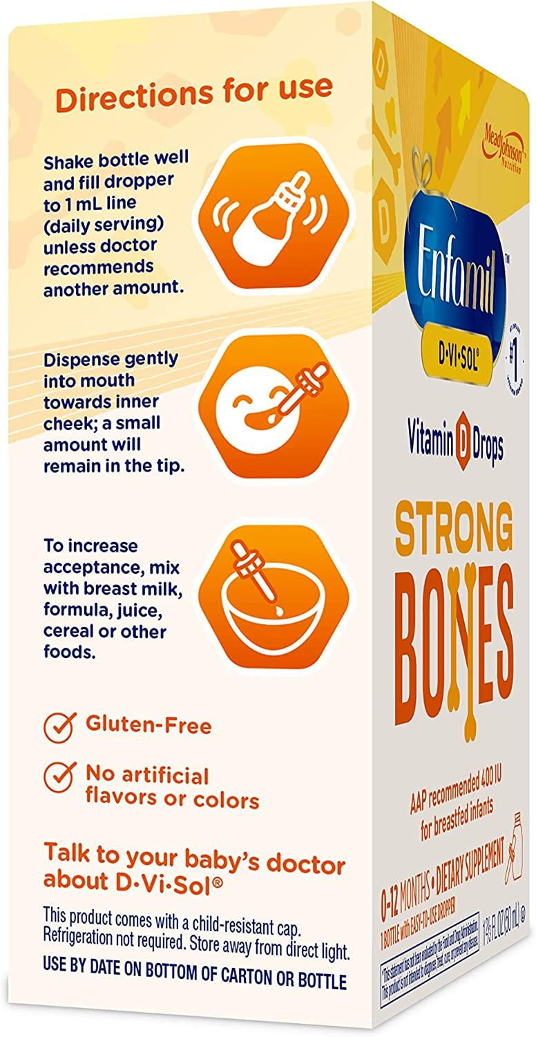 Enfamil Baby Vitamin DViSol Liquid Supplement Drops for Infants