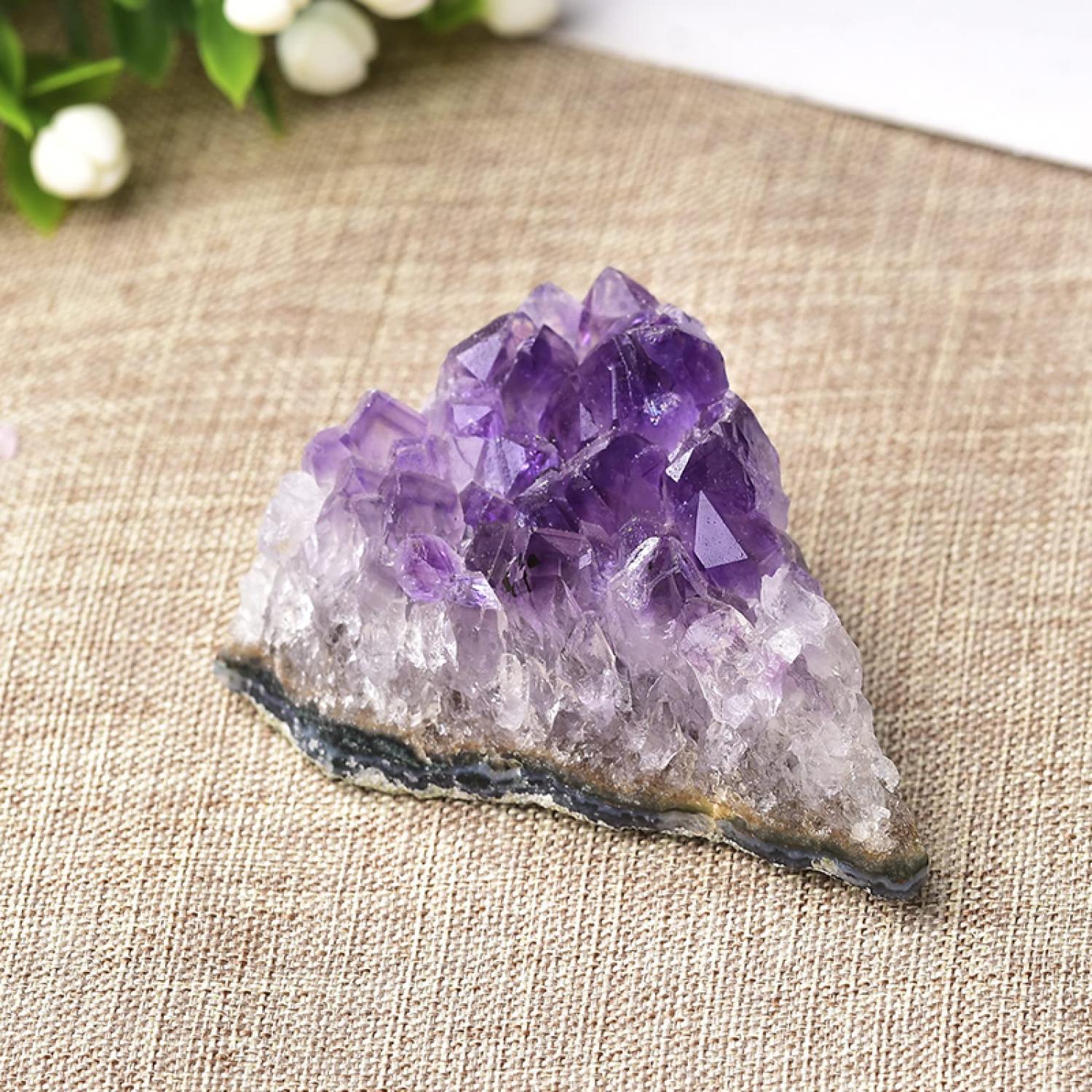 1PC Natural Amethyst Cluster Quartz Stone Crystal Point Specimen