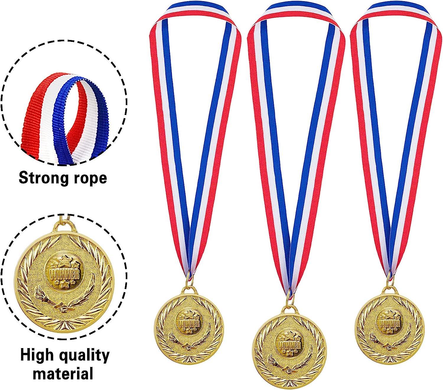 Abaokai 12 Pieces Gold Award MedalsWinner Medals Gold Prizes for