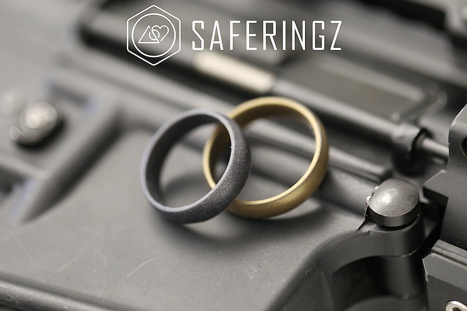 SafeRingz Silicone Wedding Ring 6mm Made in the USA Men or