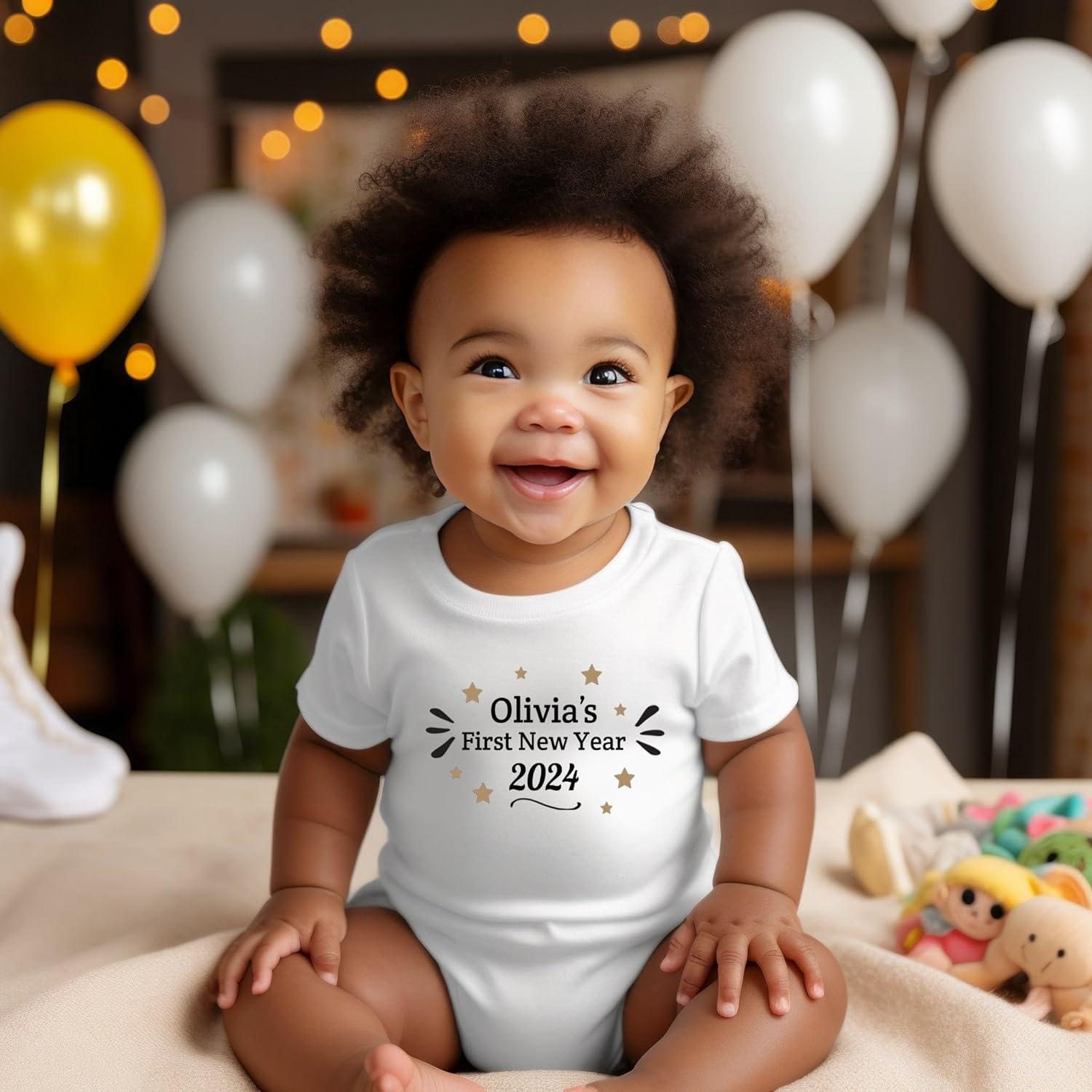 Baby Clothes Newborn New Years Outfit Personalised My First New