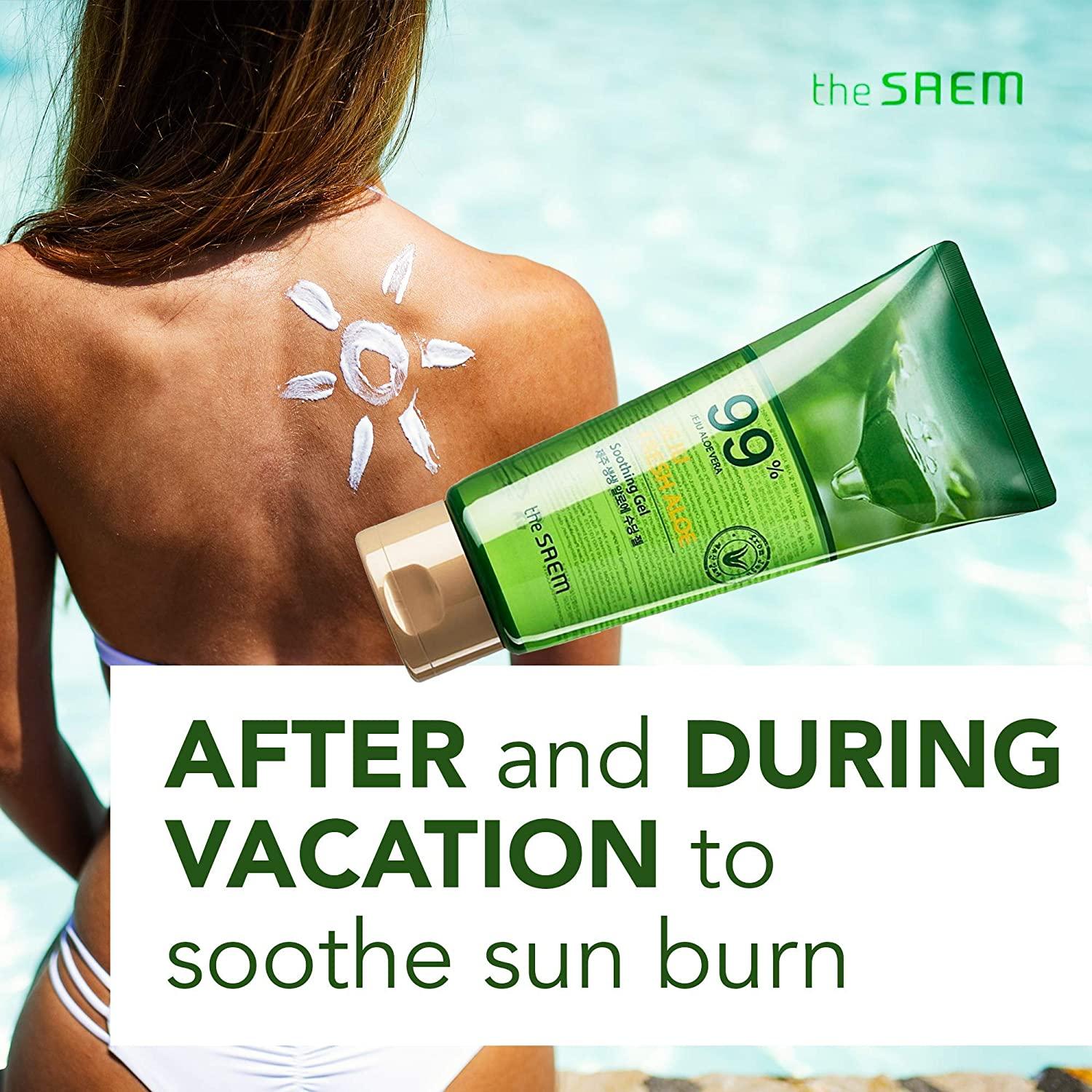 Saem Jeju Fresh Aloe 99% Aloe Vera Soothing Gel | 10.14 fl oz - Hydration &  Skin Relief | Buy Now with Express International Delivery | GoSupps.com