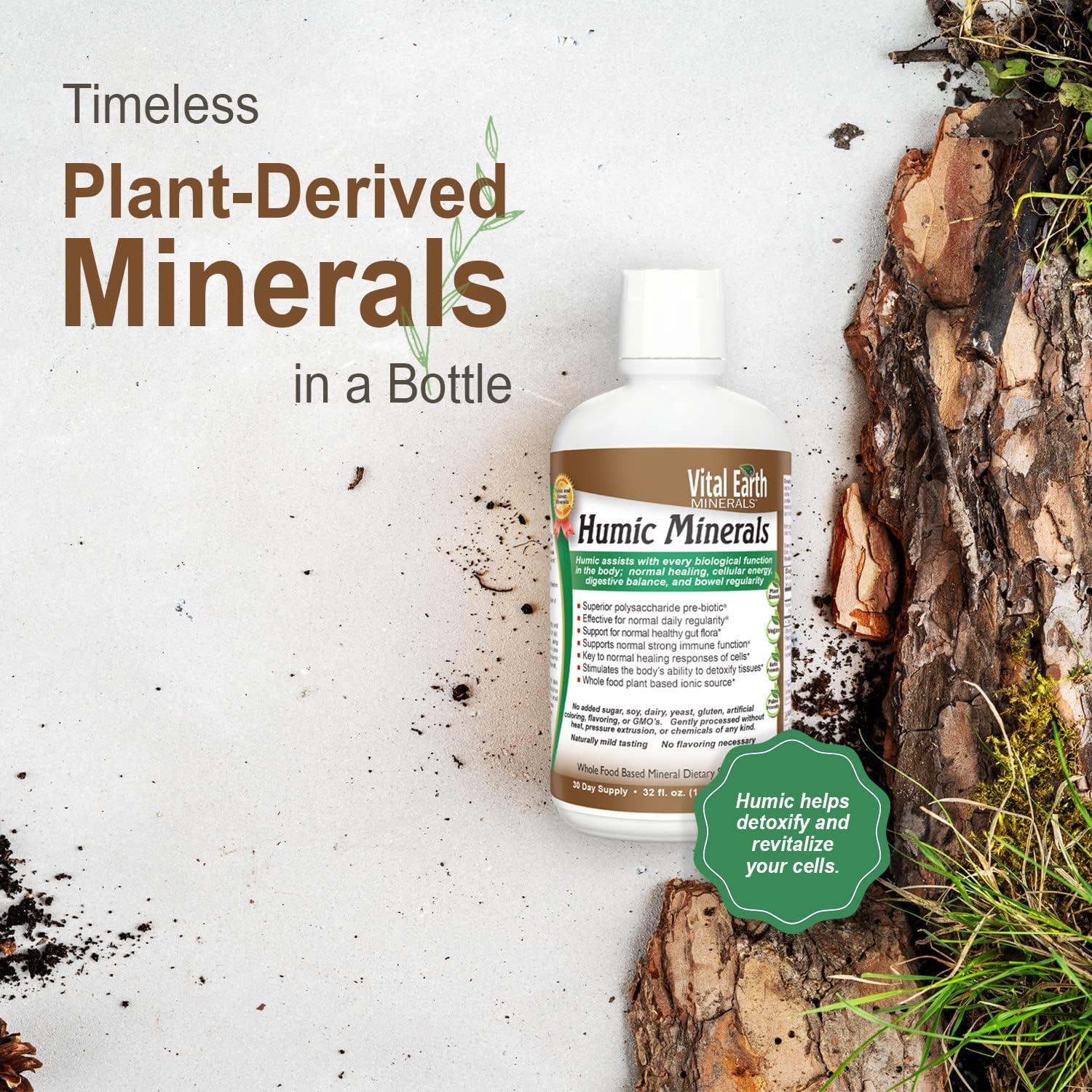 Vital Earth Minerals Humic Minerals Vegan Liquid Trace Mineral