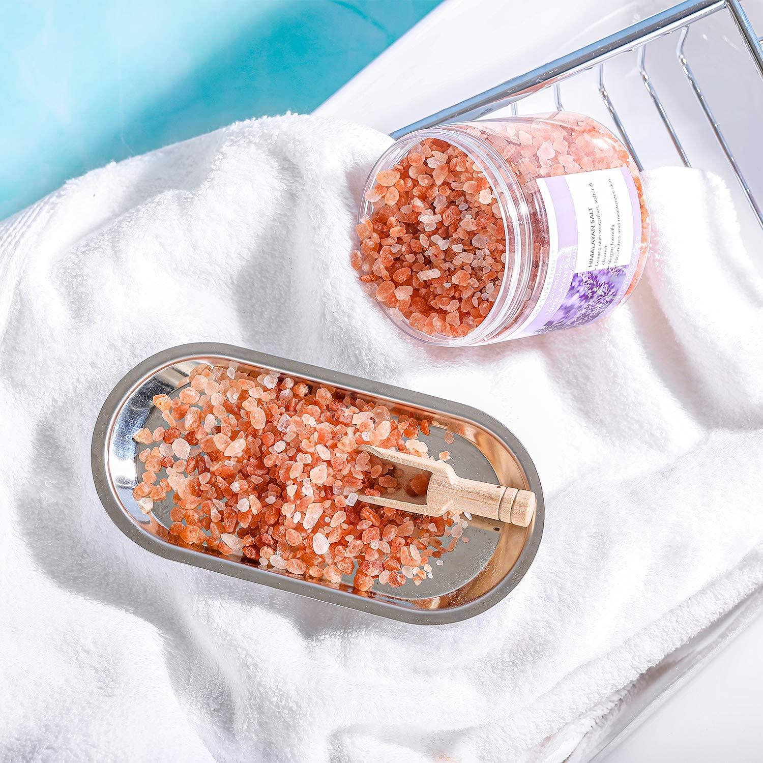 Spa Luxetique Epsom Salt for Soaking 8pcs Pink Himalayan Bath Salts Gift Set with Essential